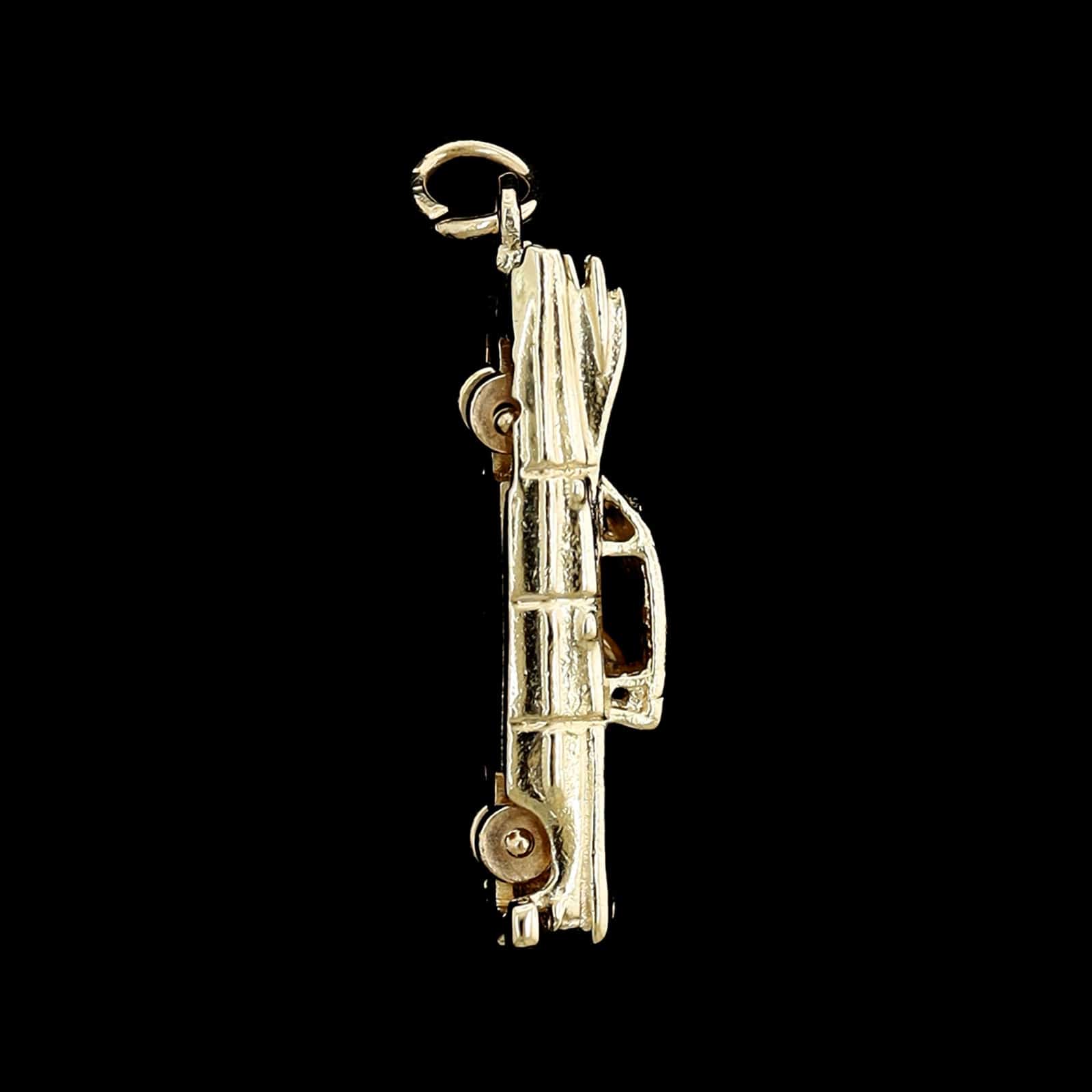 14K Yellow Gold Estate Classic Car Charm - Image 3