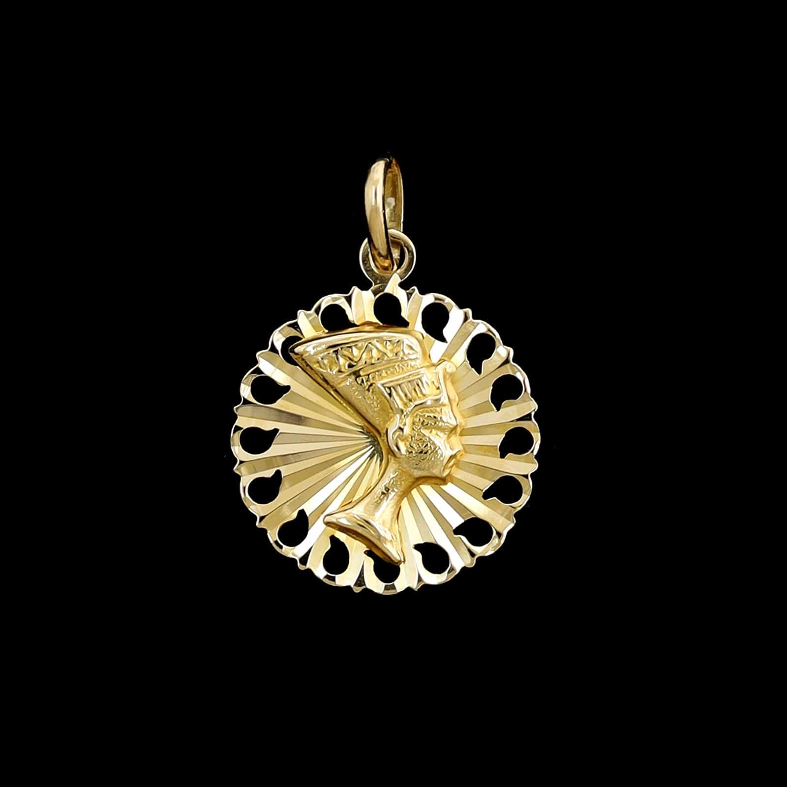 14K Yellow Gold Estate Nefertiti Charm