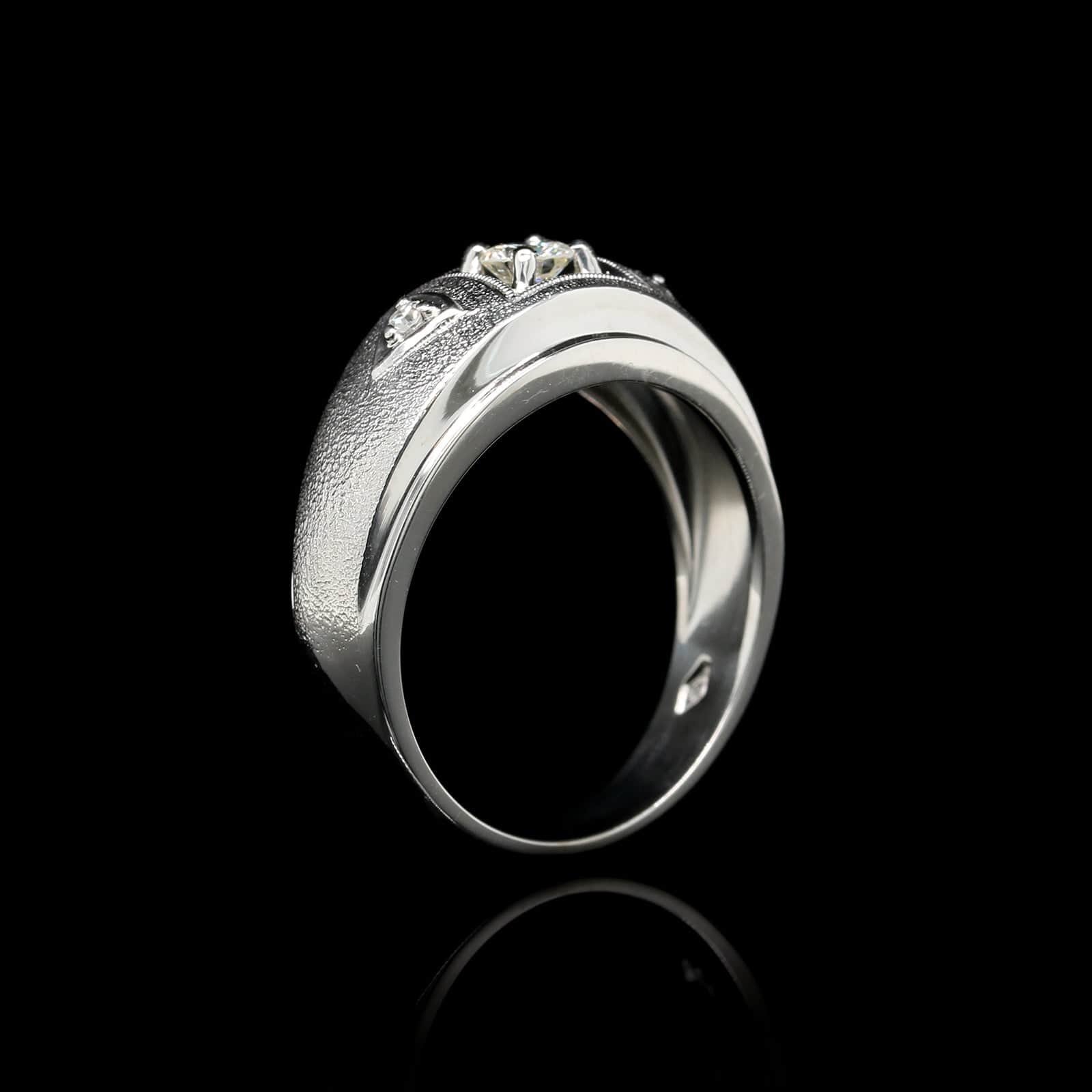 14K White Gold Estate Diamond Ring - Image 3