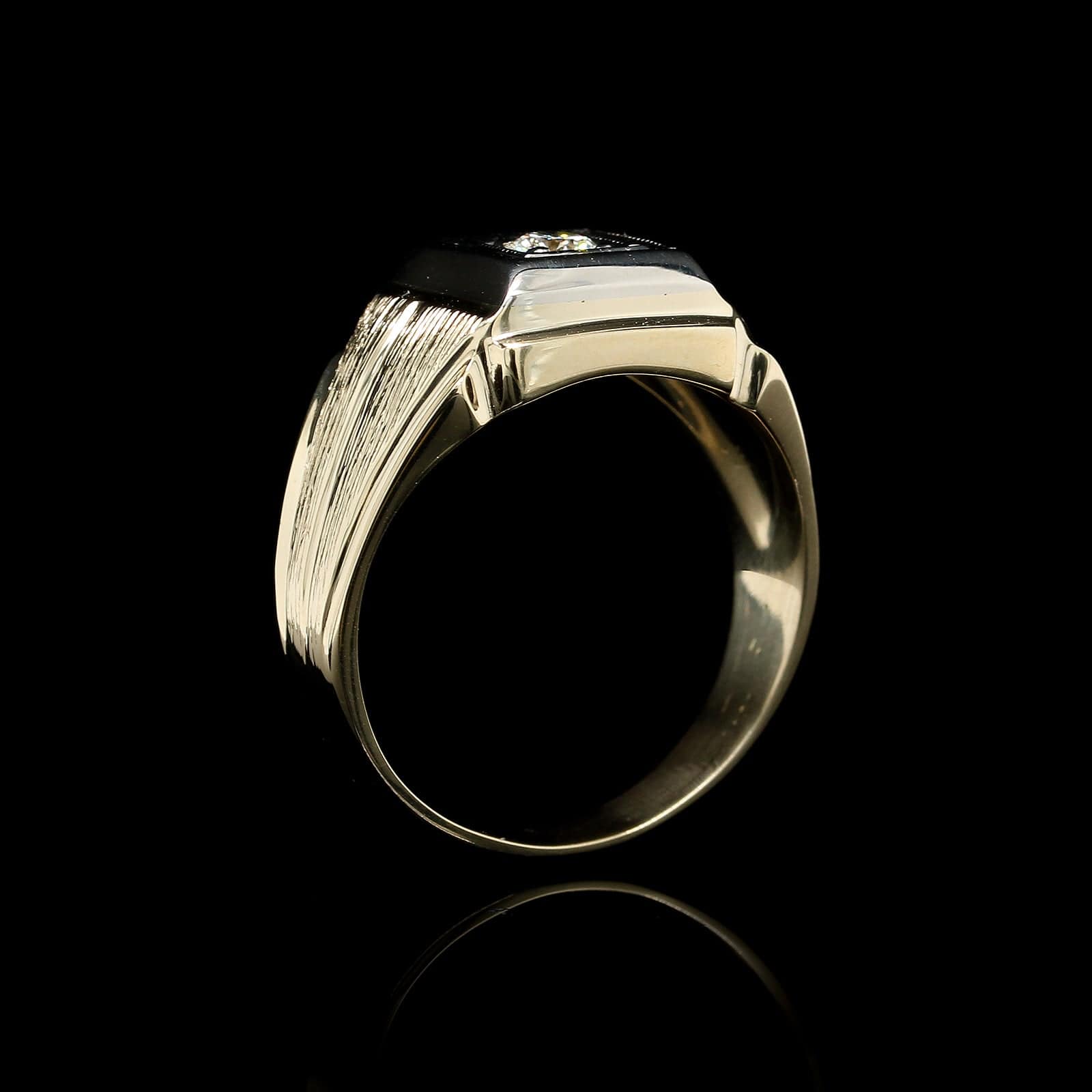 14K Two-Tone Gold Estate Diamond Ring - Image 3