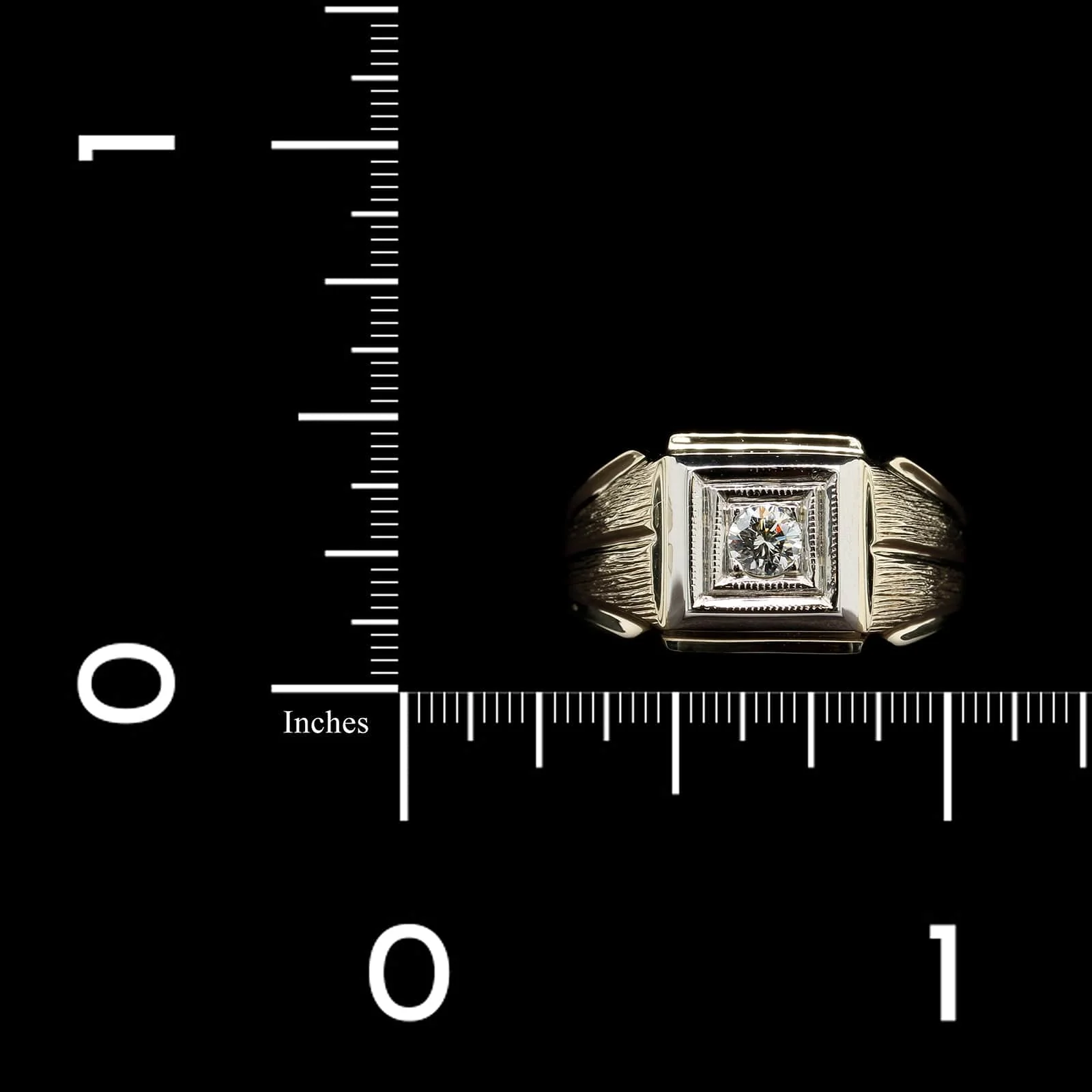 14K Two-Tone Gold Estate Diamond Ring - Image 4