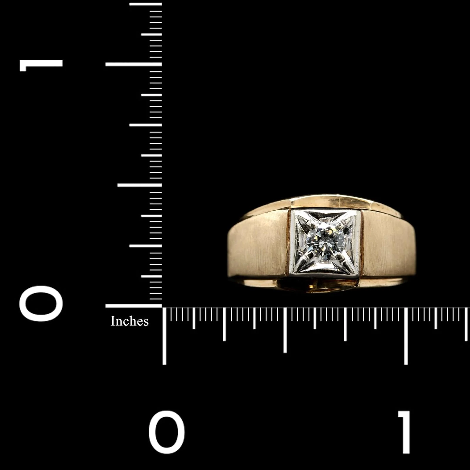 14K Two-tone Estate Diamond Ring - Image 4