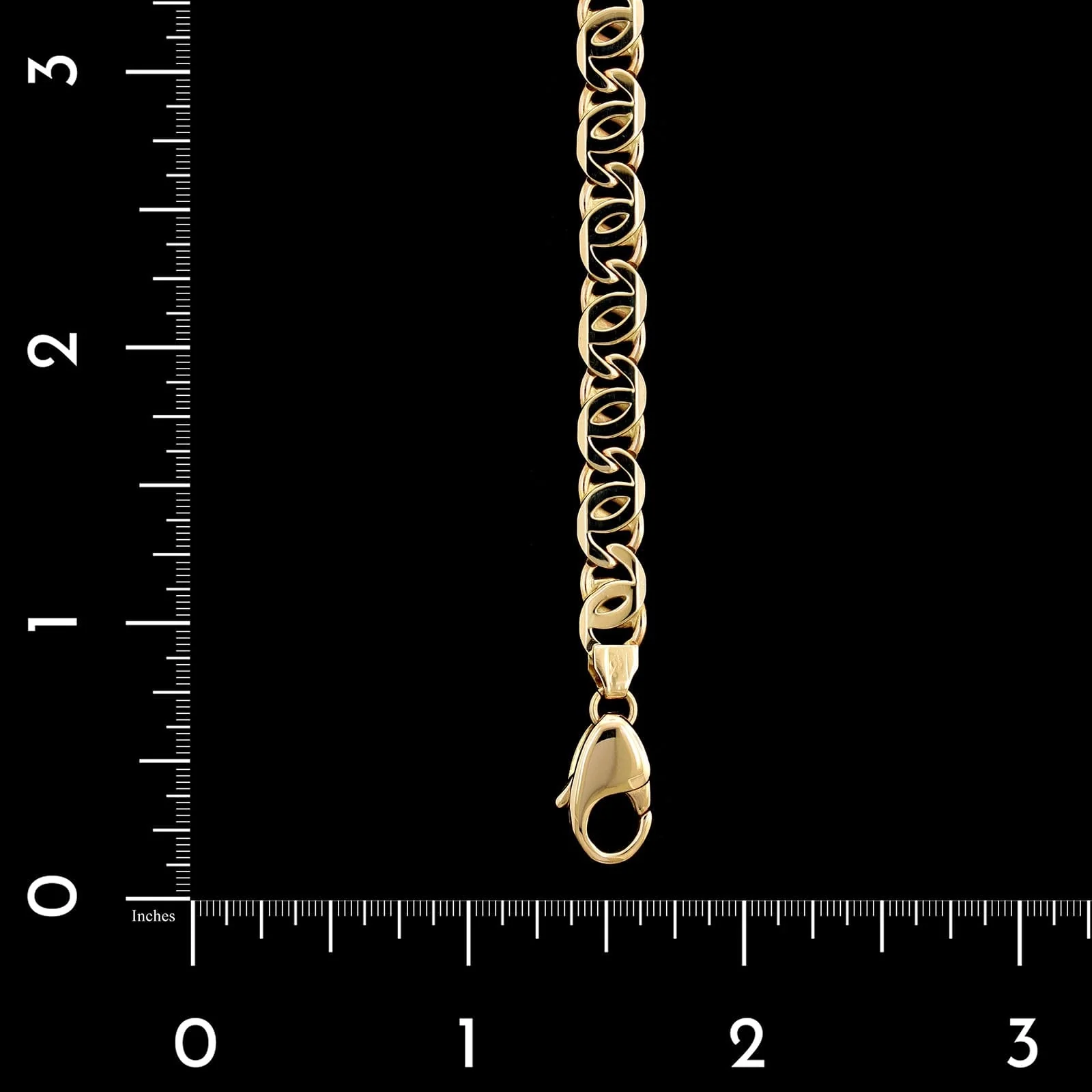 14K Yellow Gold Estate Link Bracelet - Image 3