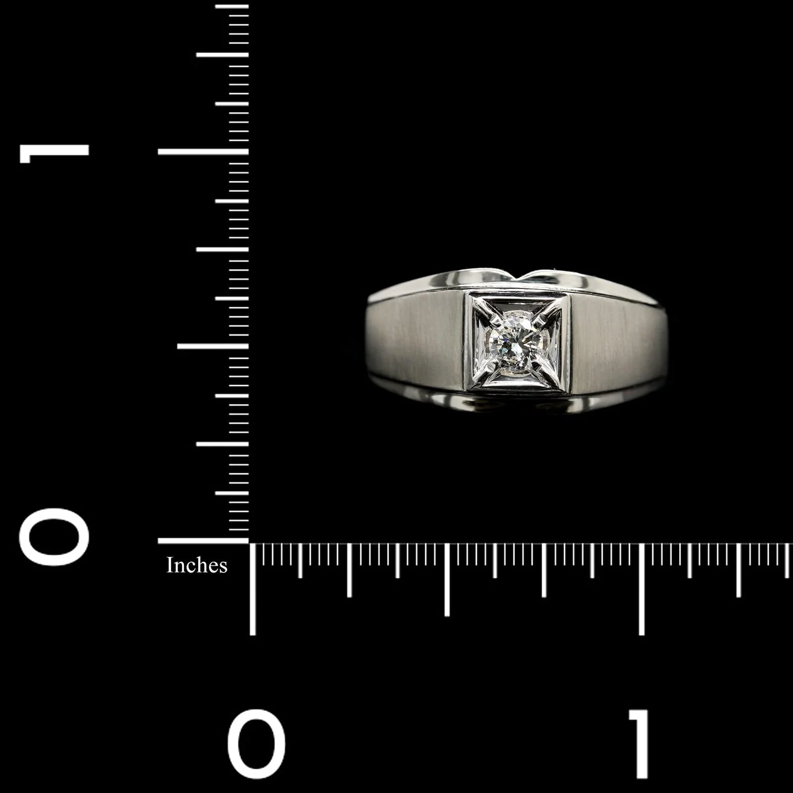 14K White Gold Estate Diamond Ring - Image 3
