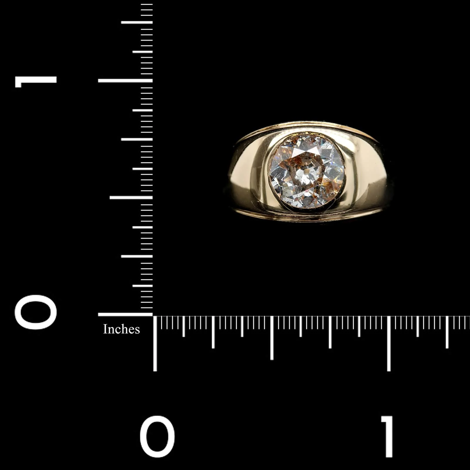 14K Yellow Gold Estate Diamond Ring - Image 3