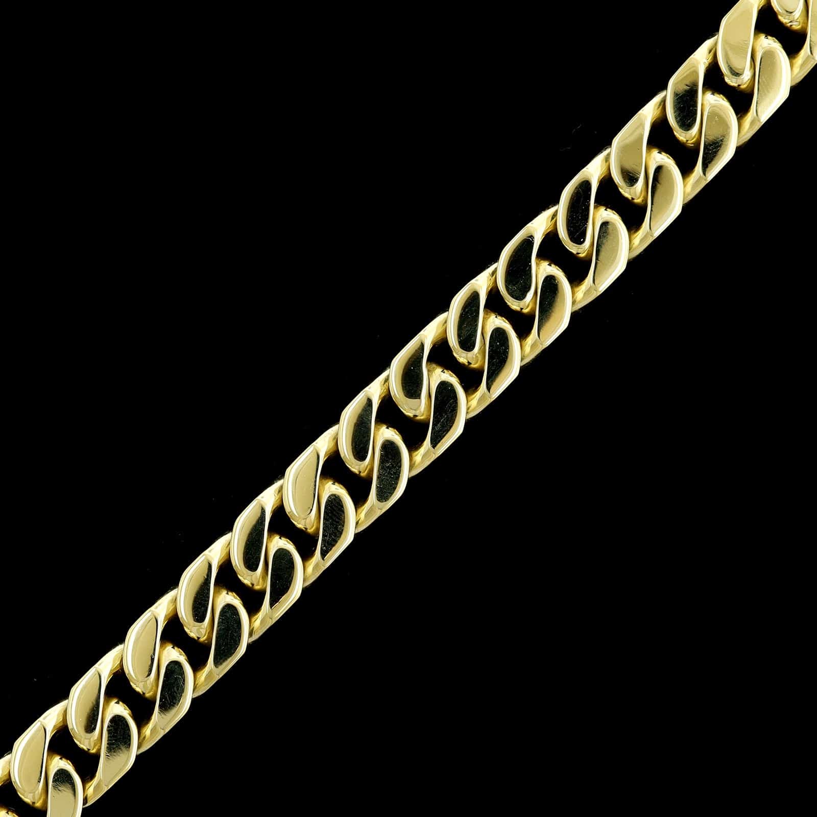 18K Yellow Gold Estate Curb Link Bracelet - Image 2