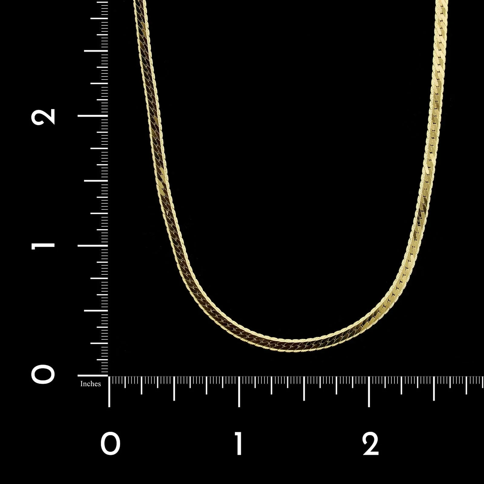 18K Yellow Gold Estate Herringbone Chain - Image 3