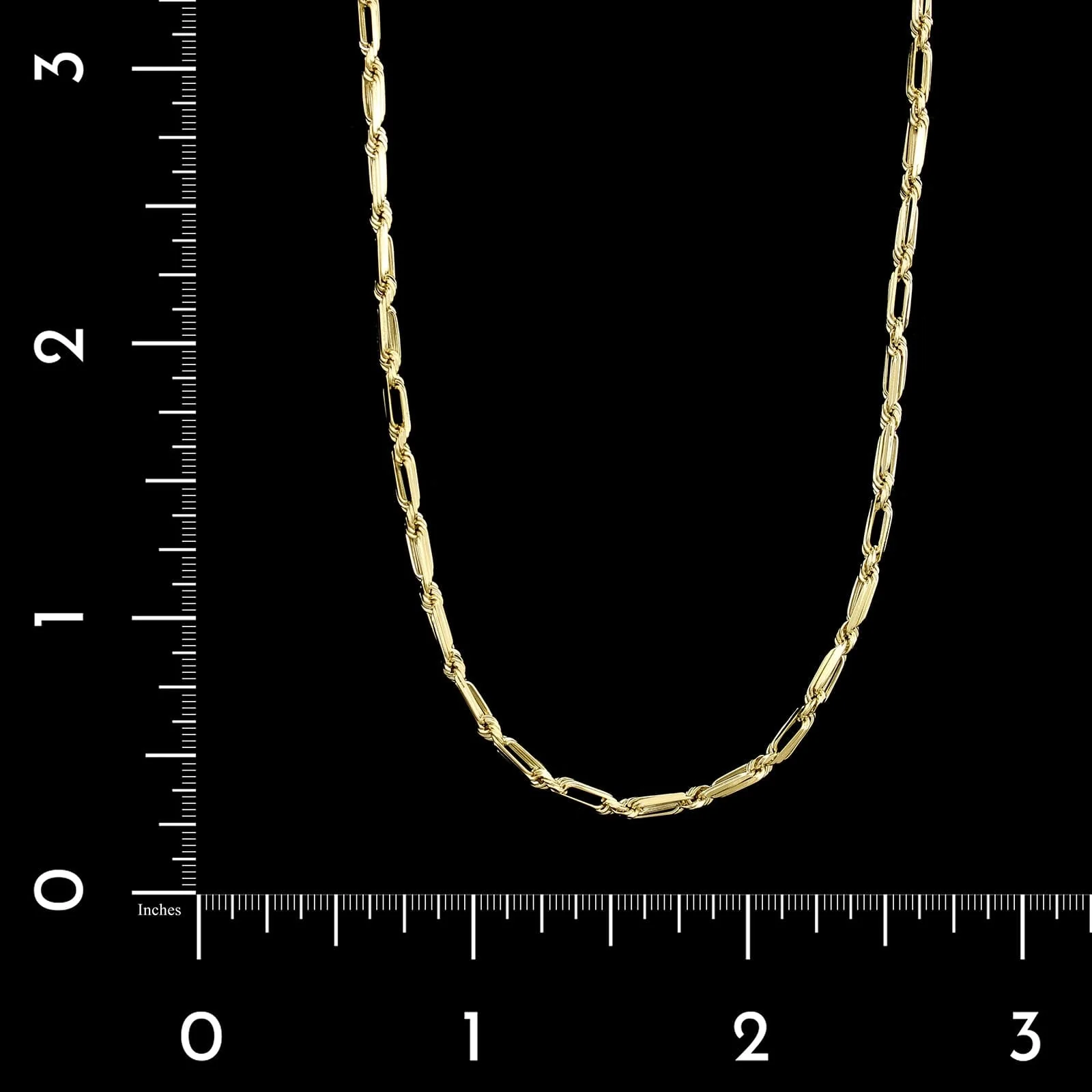 14K Yellow Gold Estate Flat Rope Chain - Image 2