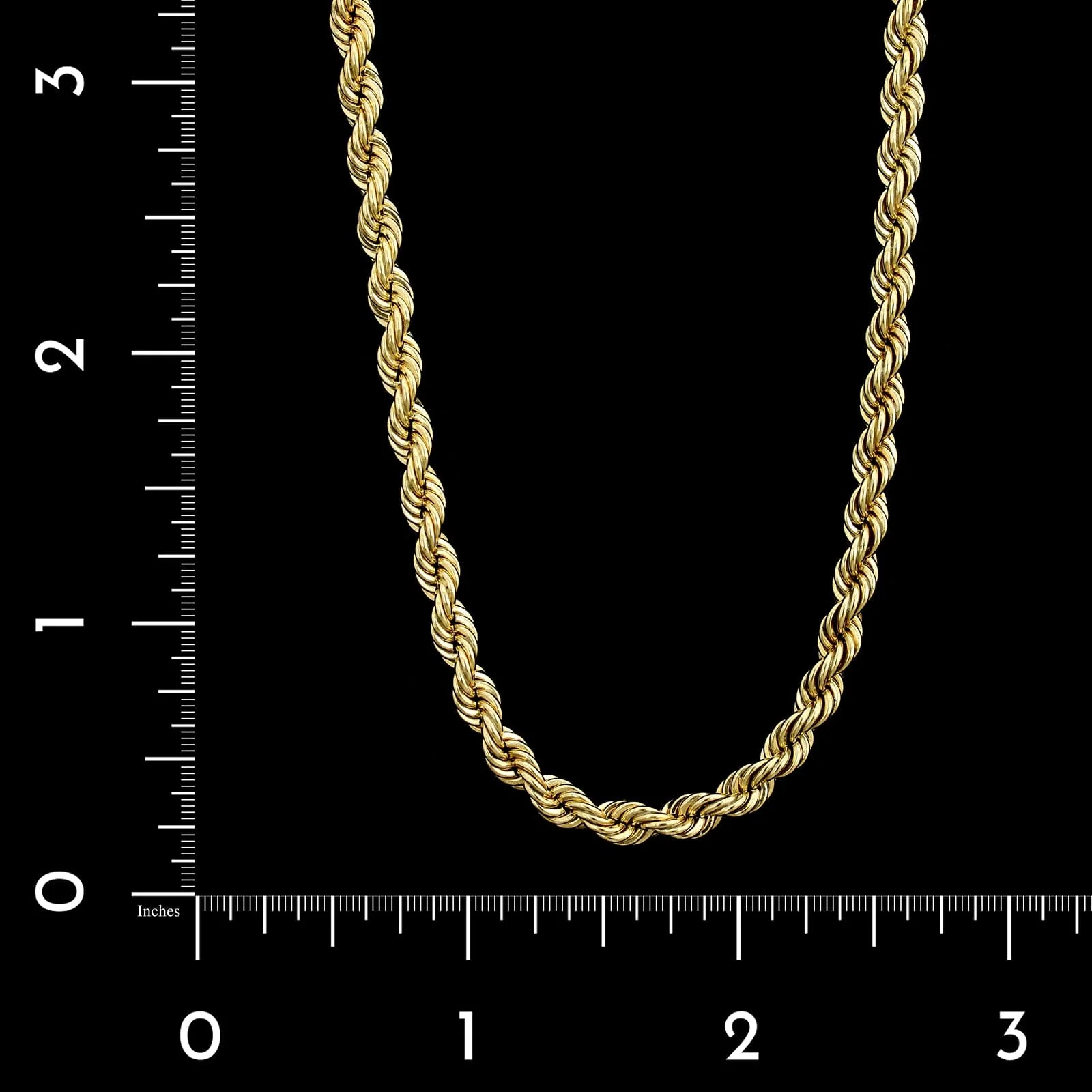 14K Yellow Gold Estate Rope Chain - Image 2