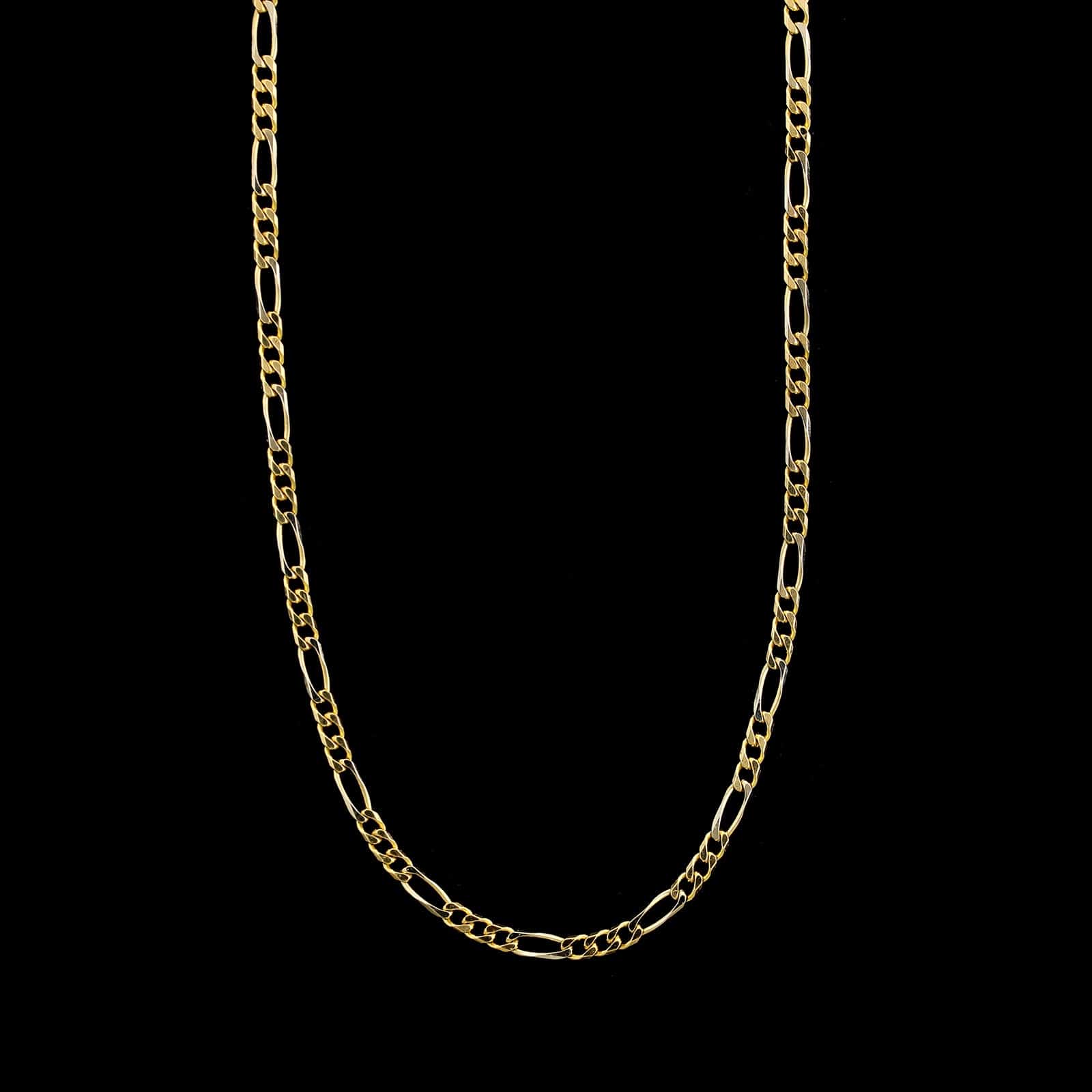 18K Yellow Gold Estate Figaro Chain