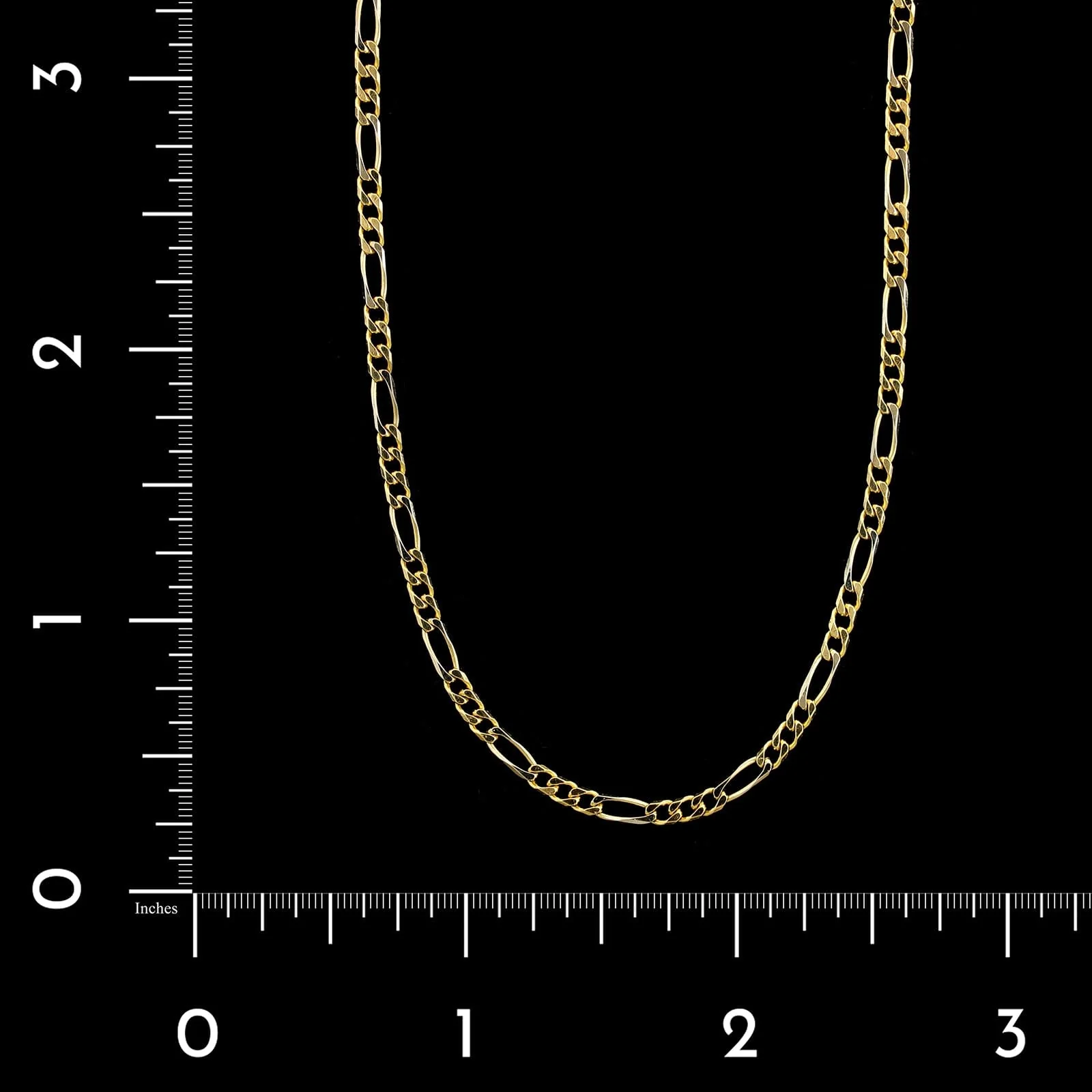 18K Yellow Gold Estate Figaro Chain - Image 2