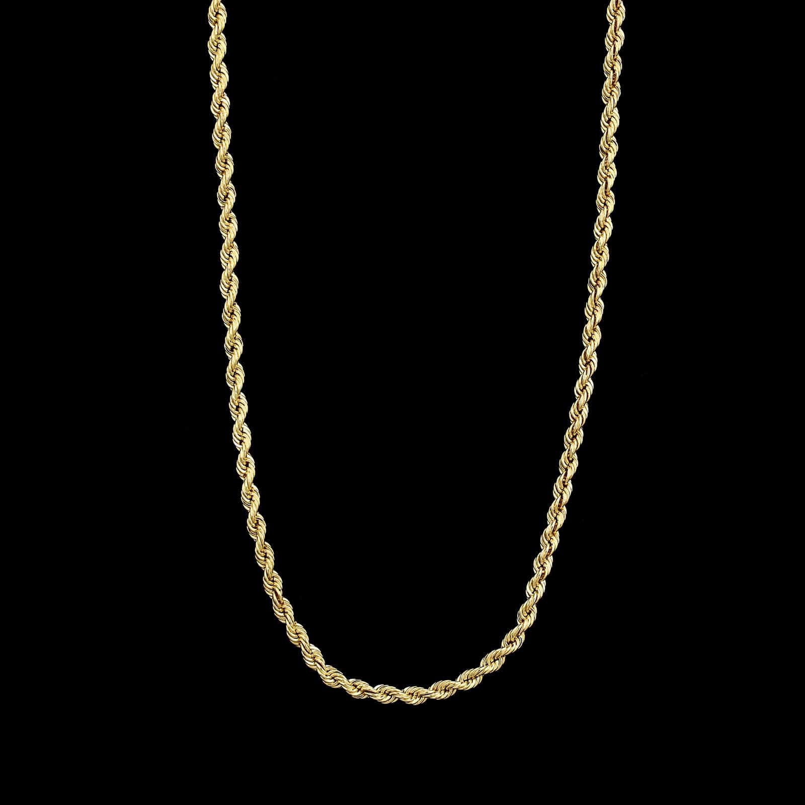 14K Yellow Gold Estate Rope Chain