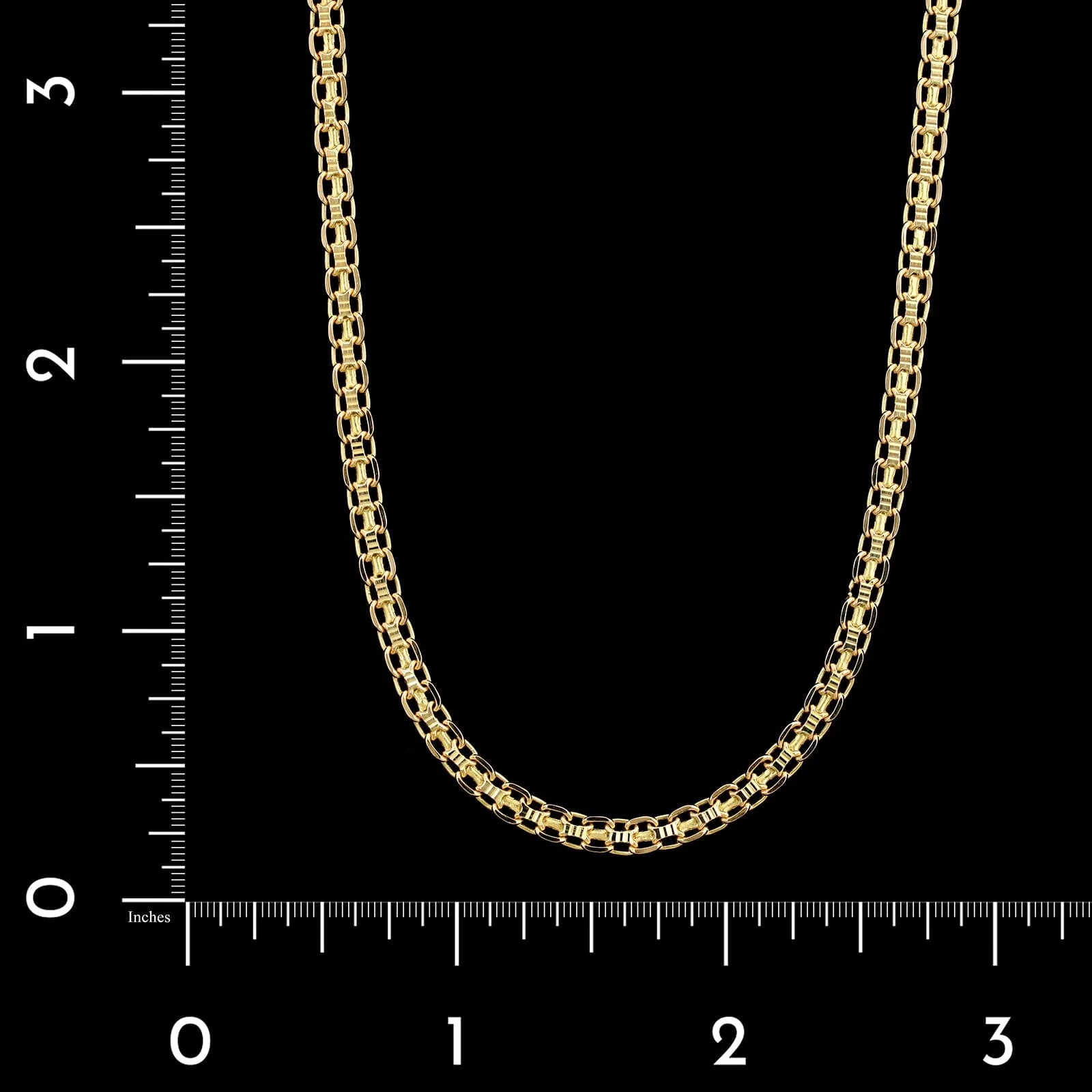 14K Yellow Gold Estate Bismark Link Chain - Image 3