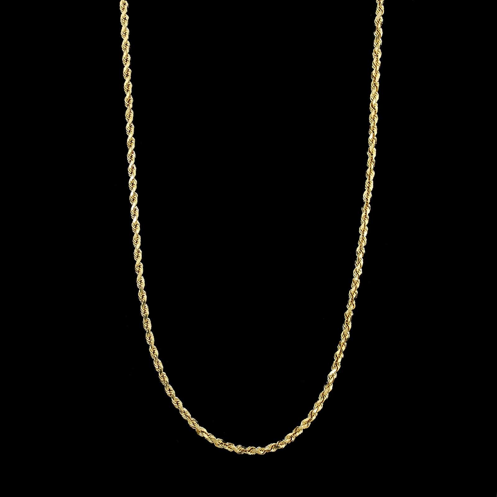 14K Yellow Gold Estate Rope Chain