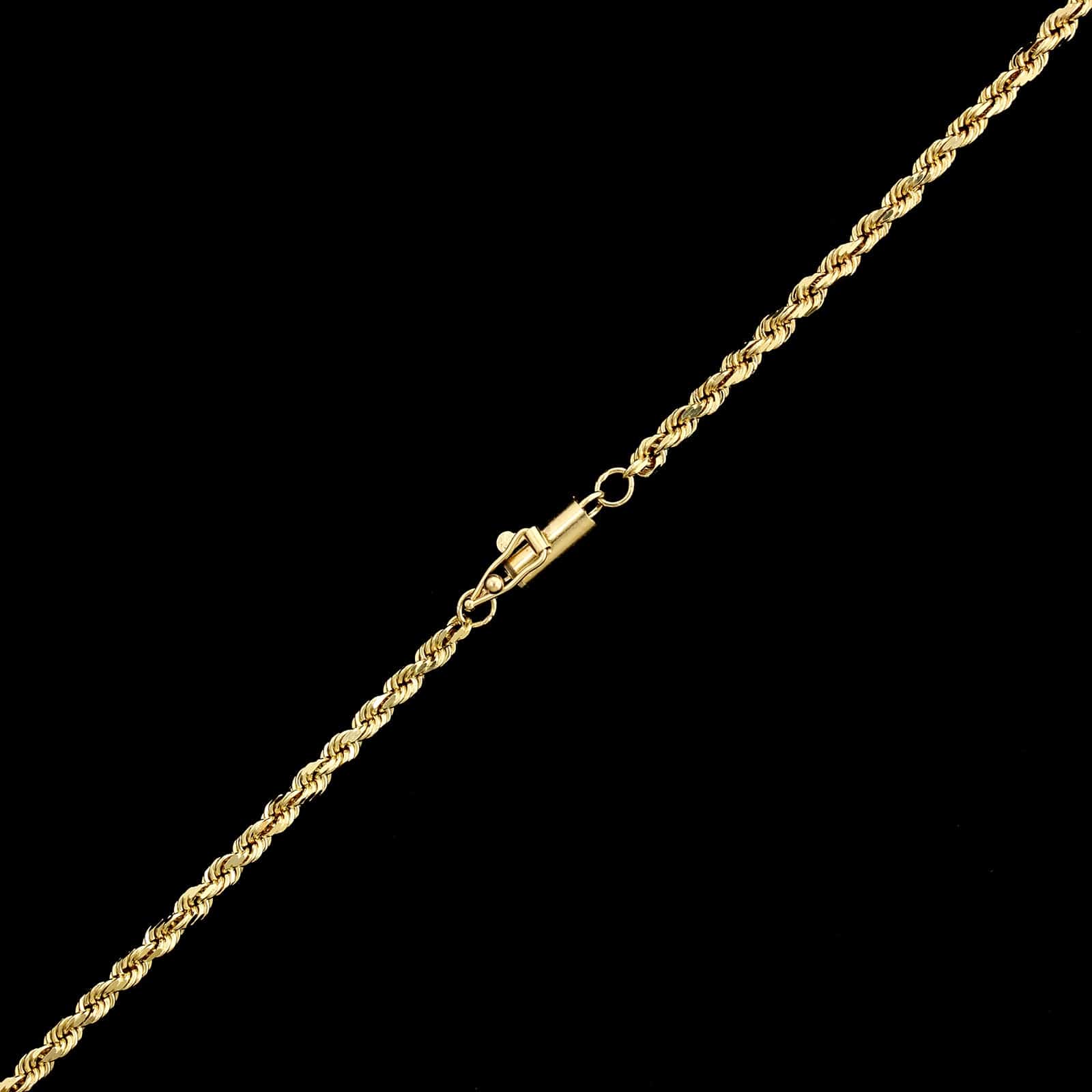 14K Yellow Gold Estate Rope Chain - Image 2