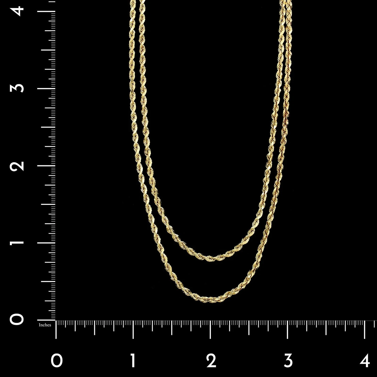 14K Yellow Gold Estate Rope Chain - Image 3