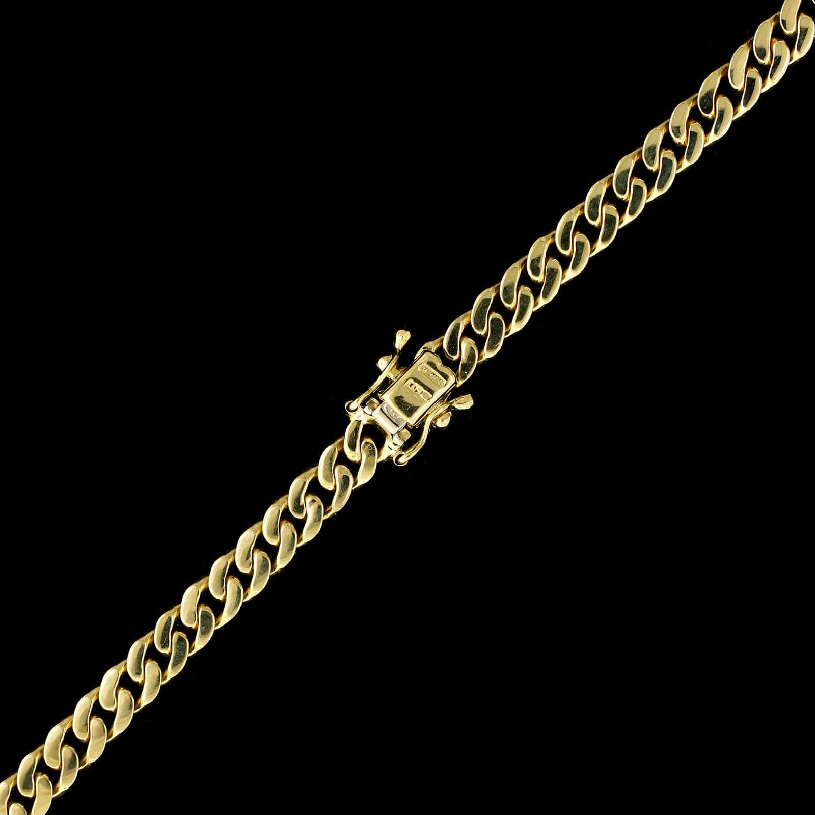 18K Yellow Gold Estate Curb Link Chain - Image 2