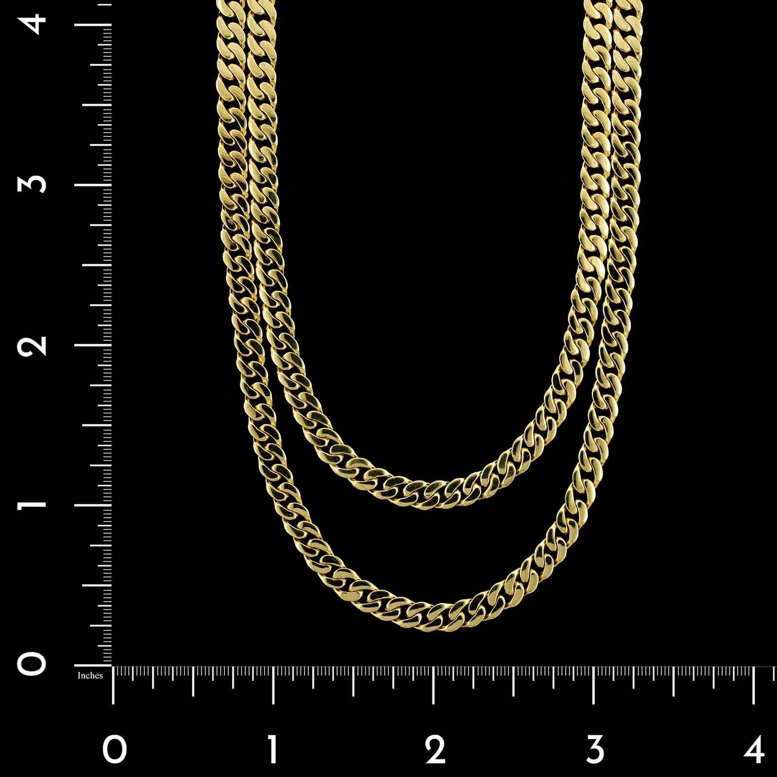 18K Yellow Gold Estate Curb Link Chain - Image 3