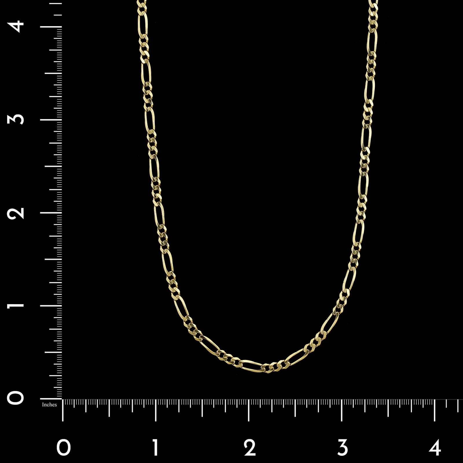 14K Yellow Gold Estate Figaro Chain - Image 3