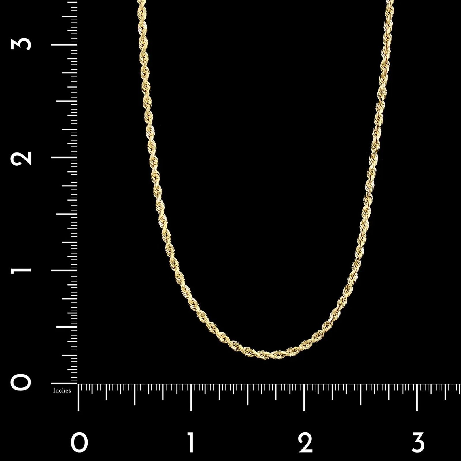 14K Yellow Gold Estate Diamond Cut Rope Chain - Image 3
