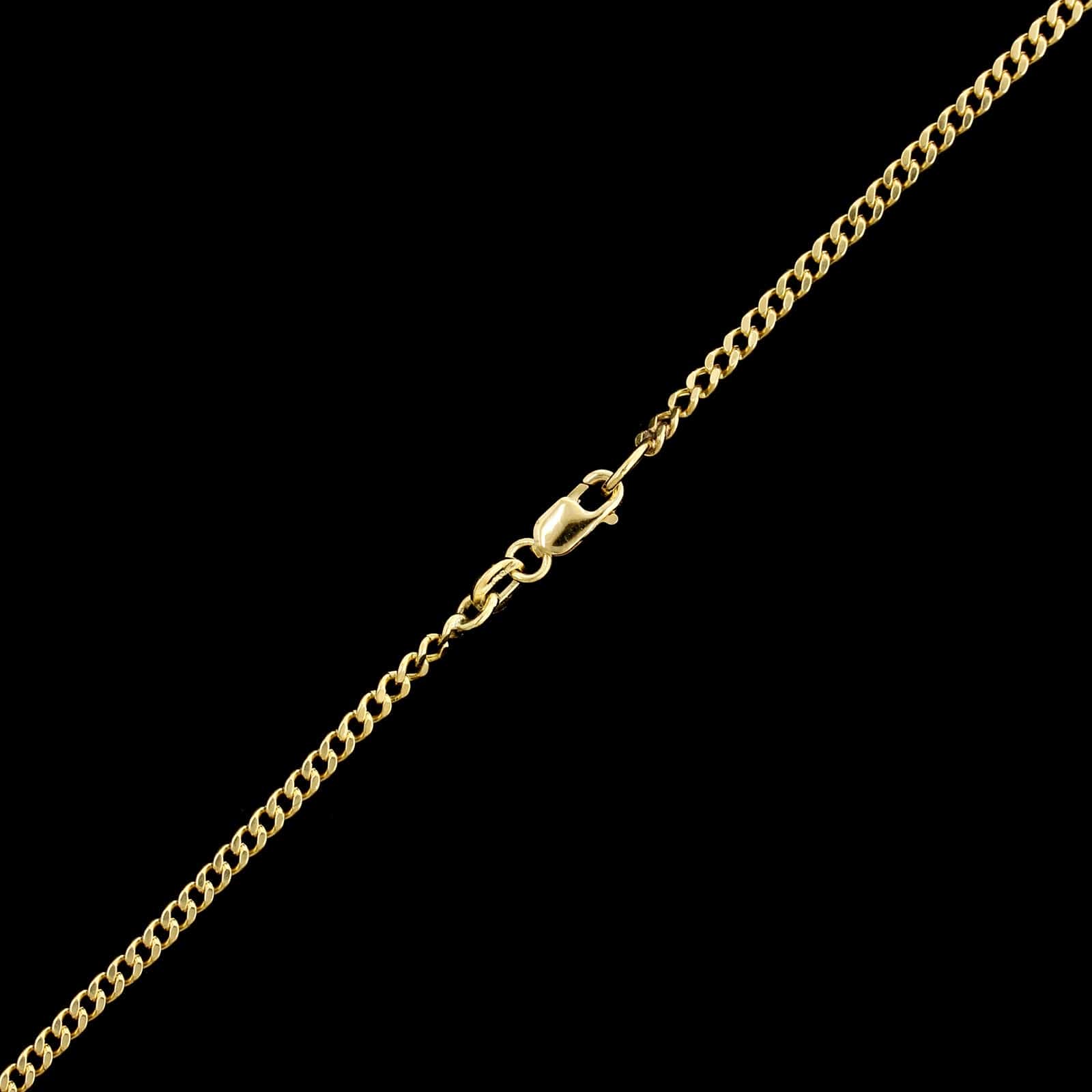 18K Yellow Gold Estate Curb Link Chain - Image 2