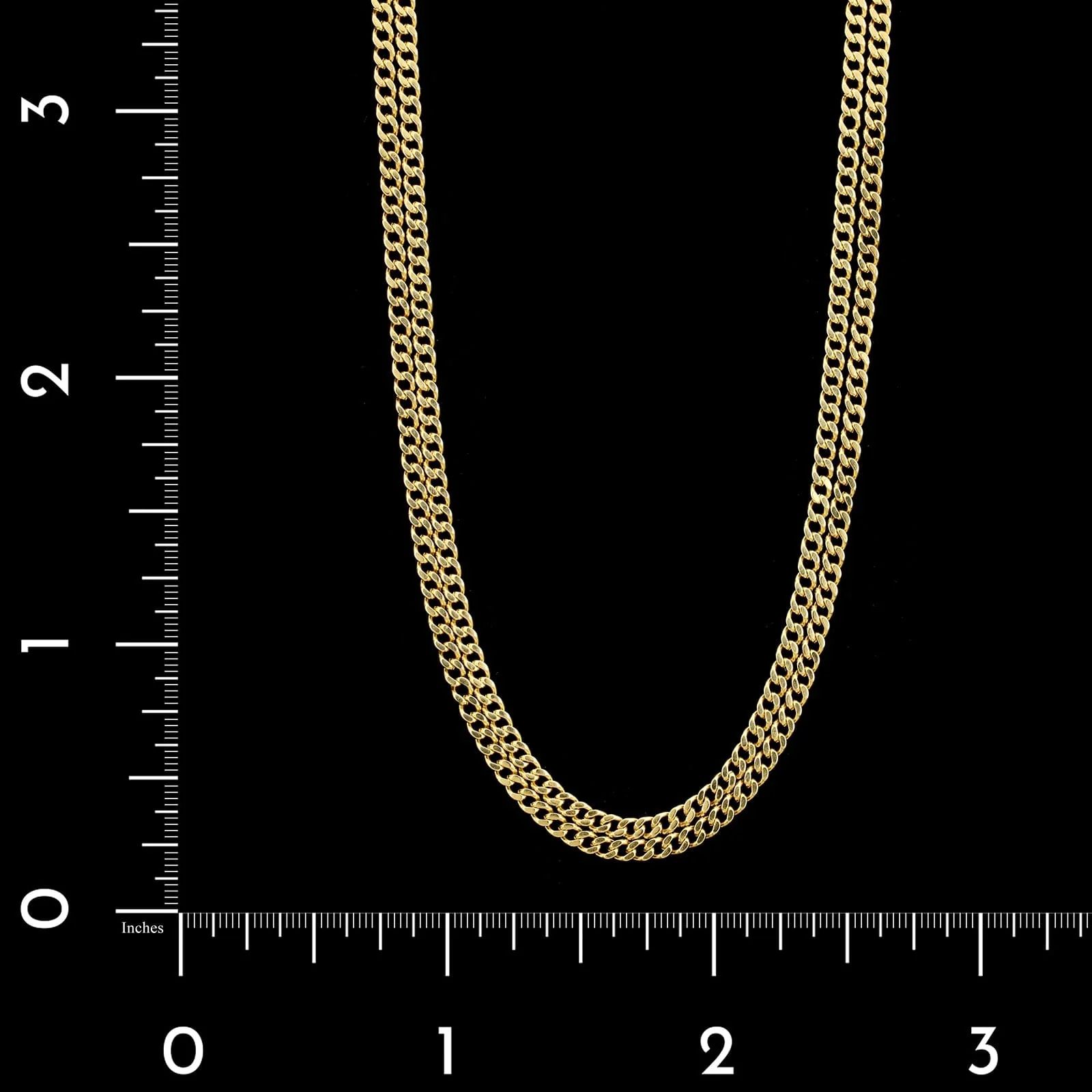 18K Yellow Gold Estate Curb Link Chain - Image 3