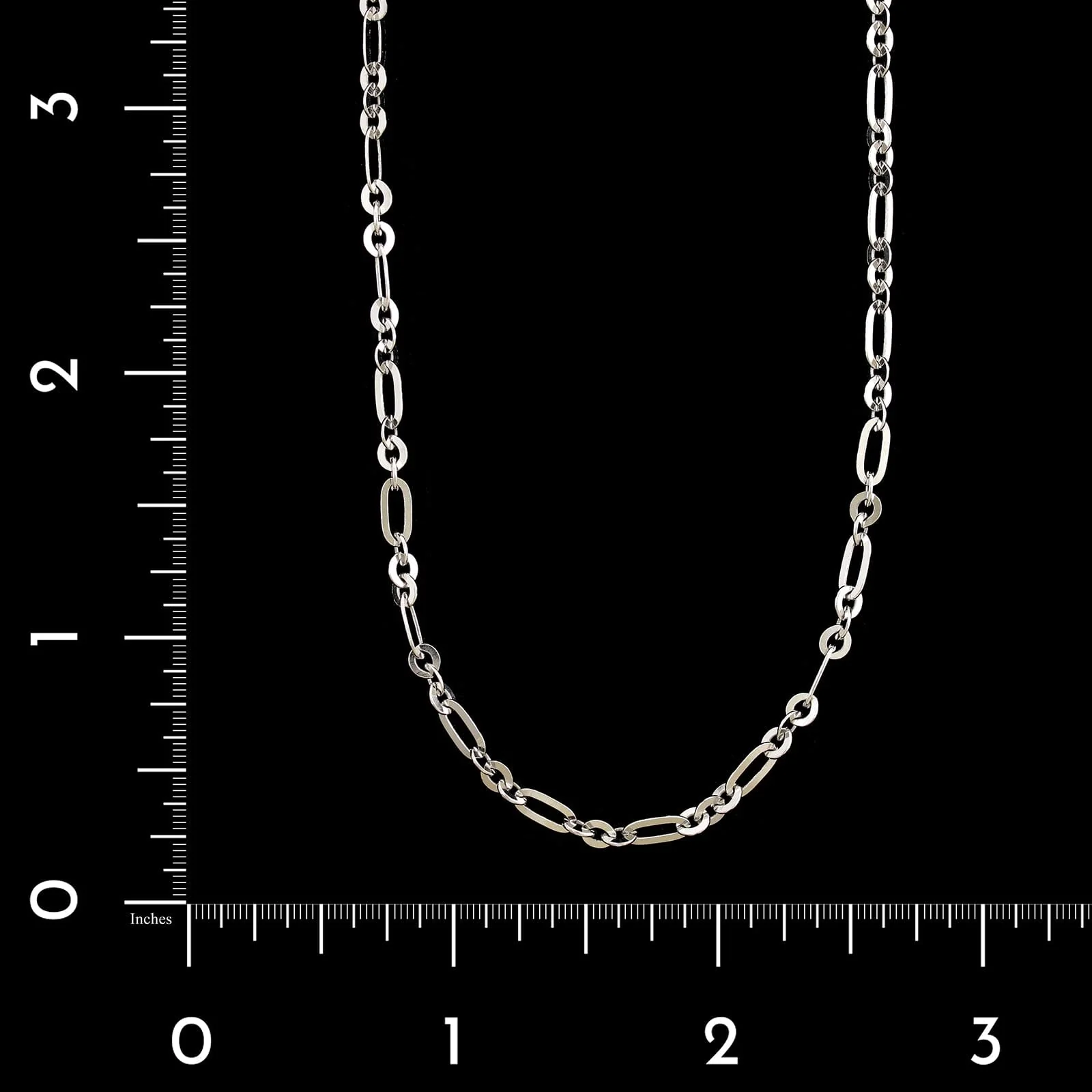 14K White Gold Estate Fancy Link Chain - Image 3