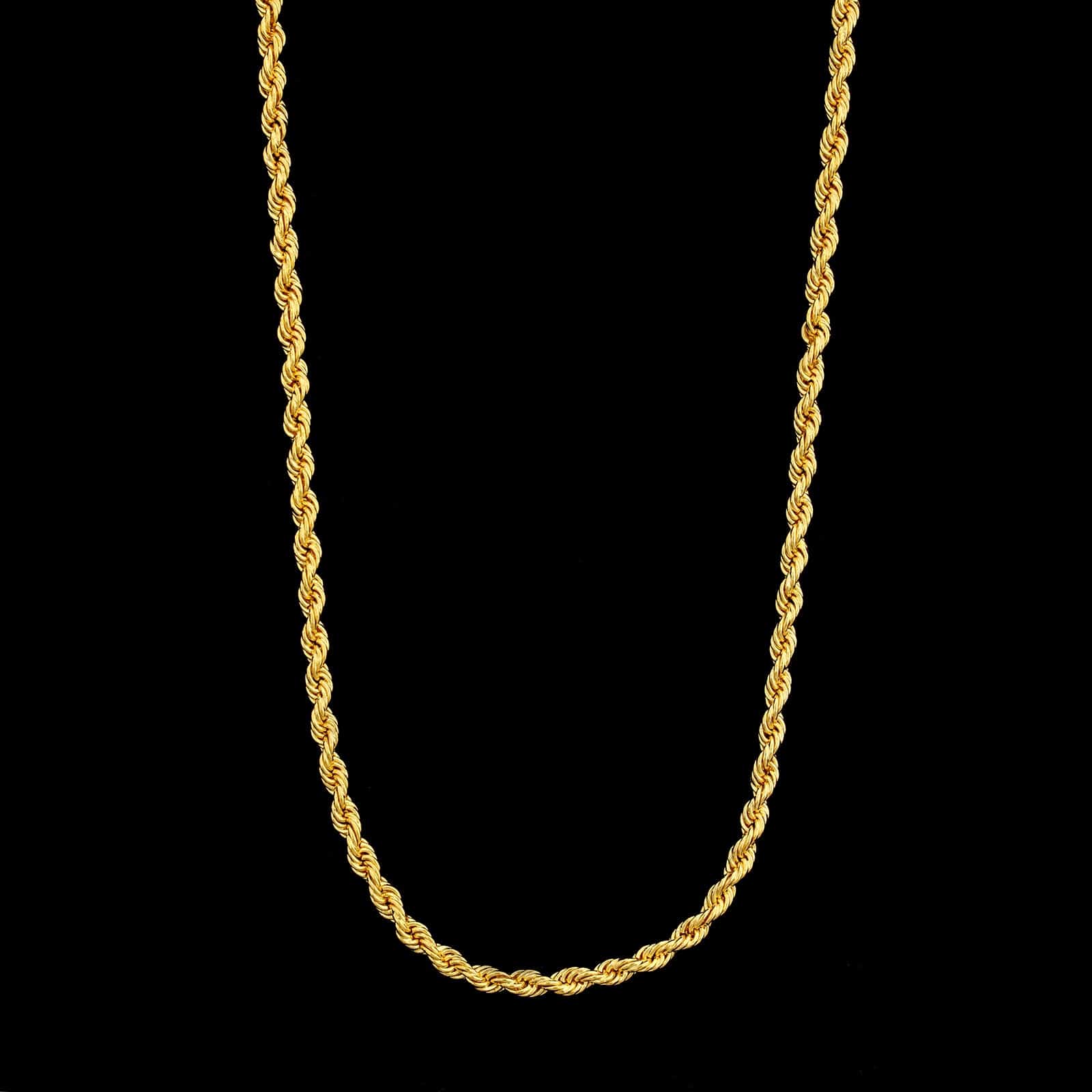 22K Yellow Gold Estate Rope Chain