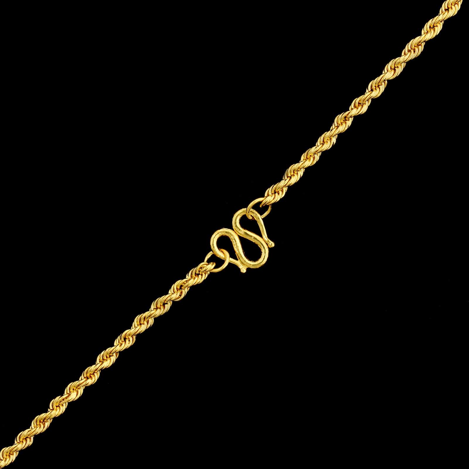 22K Yellow Gold Estate Rope Chain - Image 2