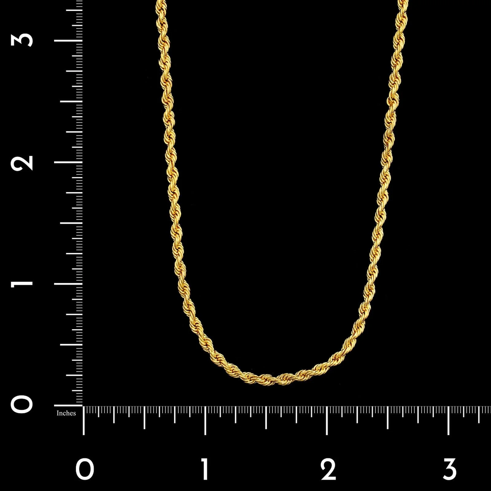 22K Yellow Gold Estate Rope Chain - Image 3