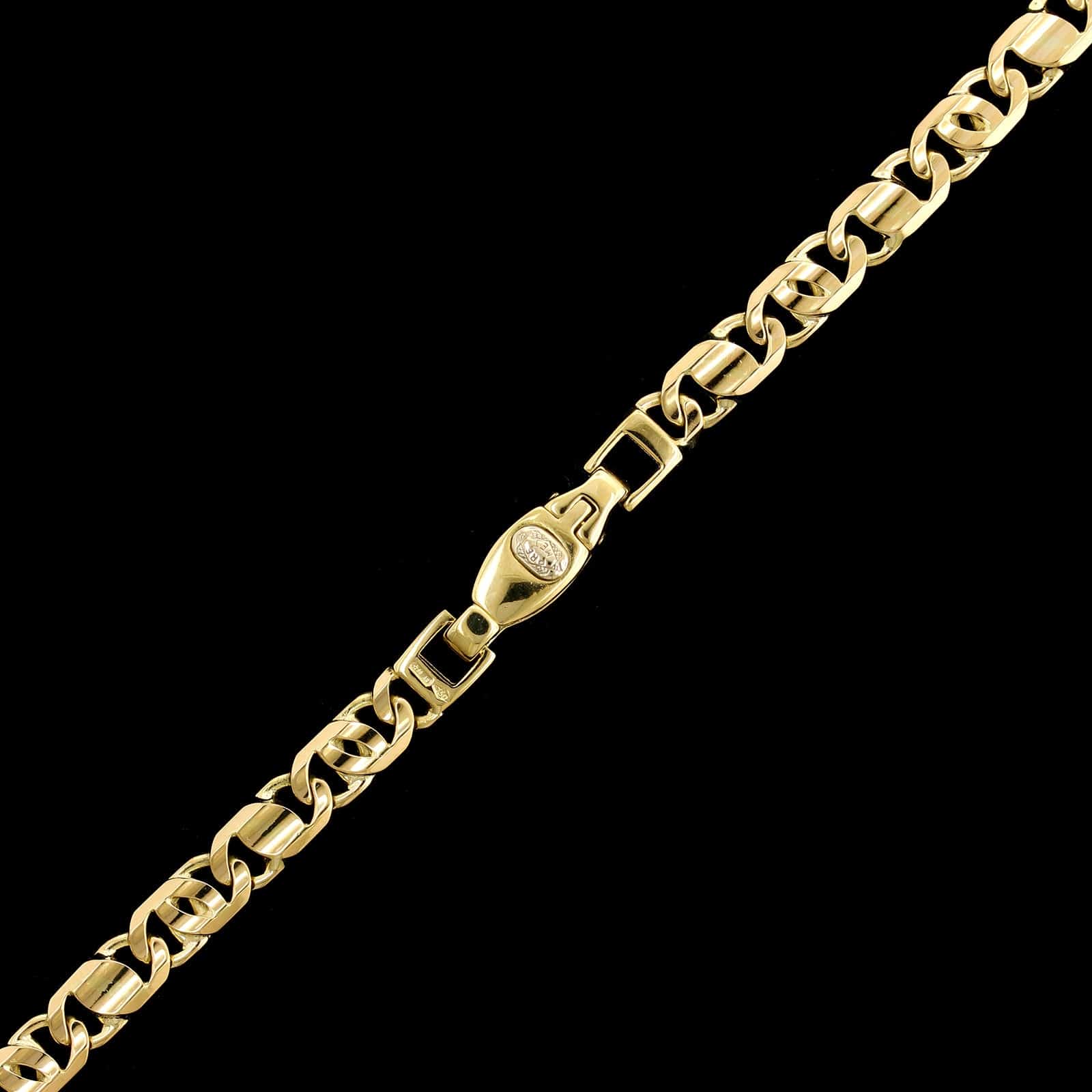 18K Yellow Gold Estate Fancy Link Chain - Image 2