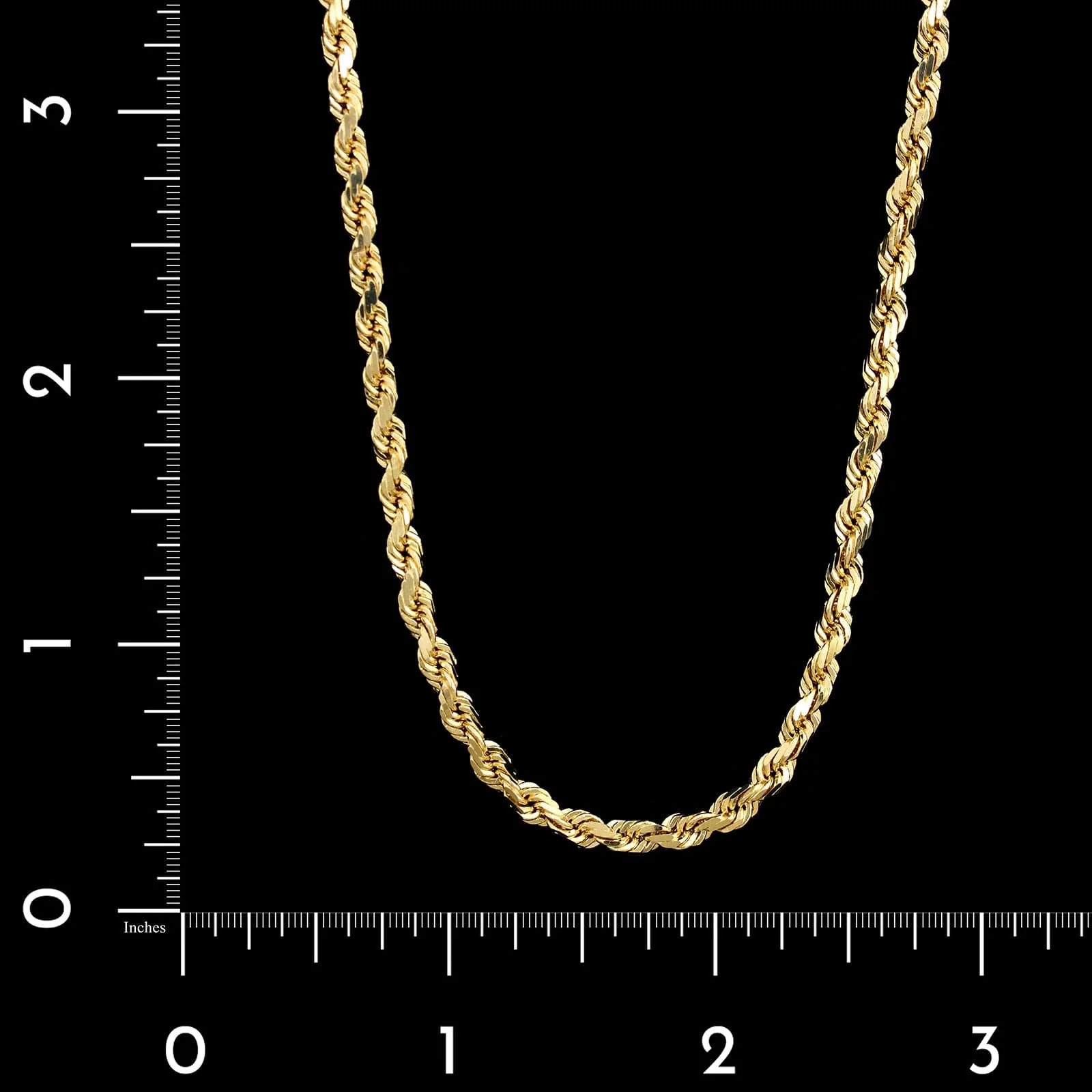 14K Yellow Gold Estate Solid Rope Chain - Image 3