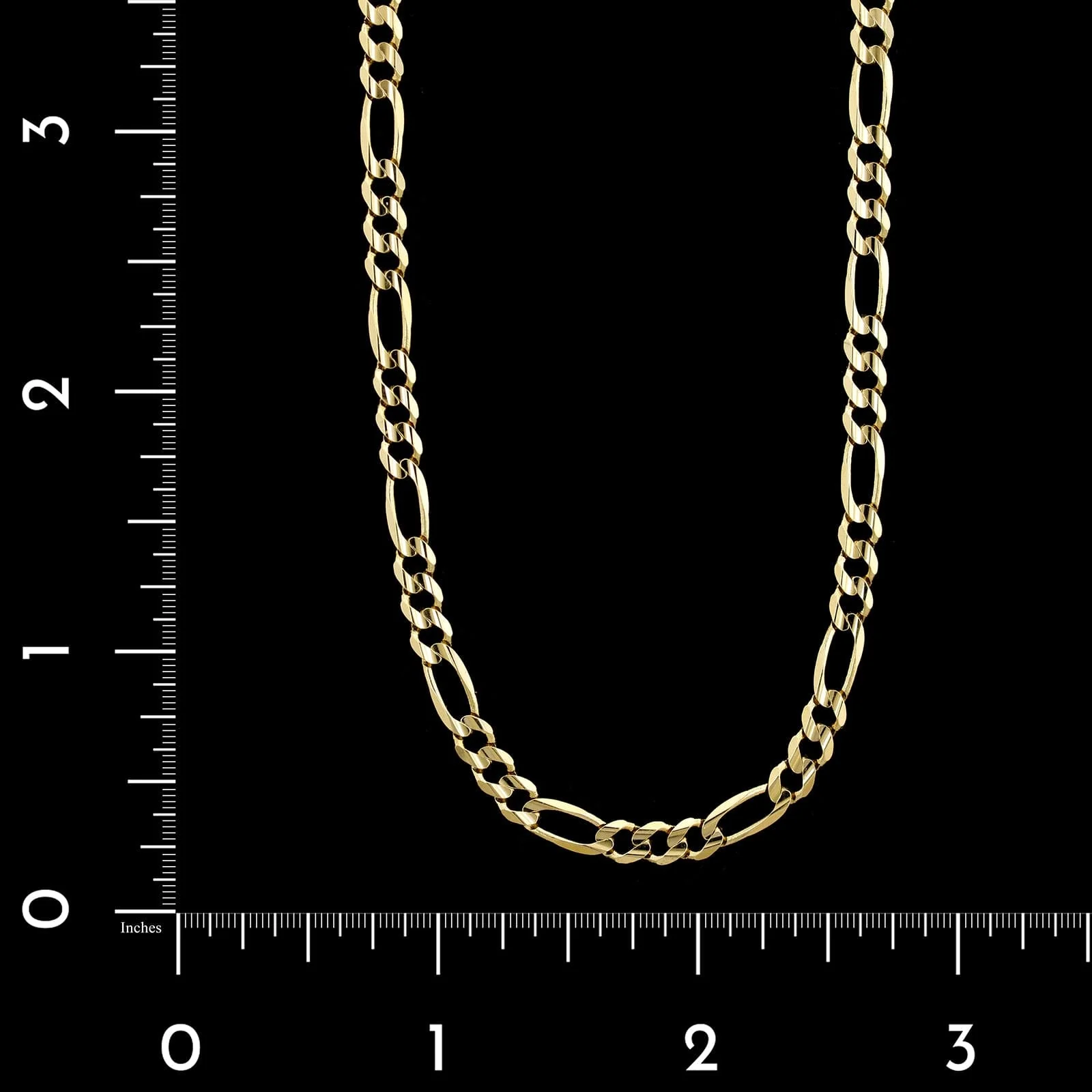 14K Yellow Gold Estate Figaro Link Chain - Image 3