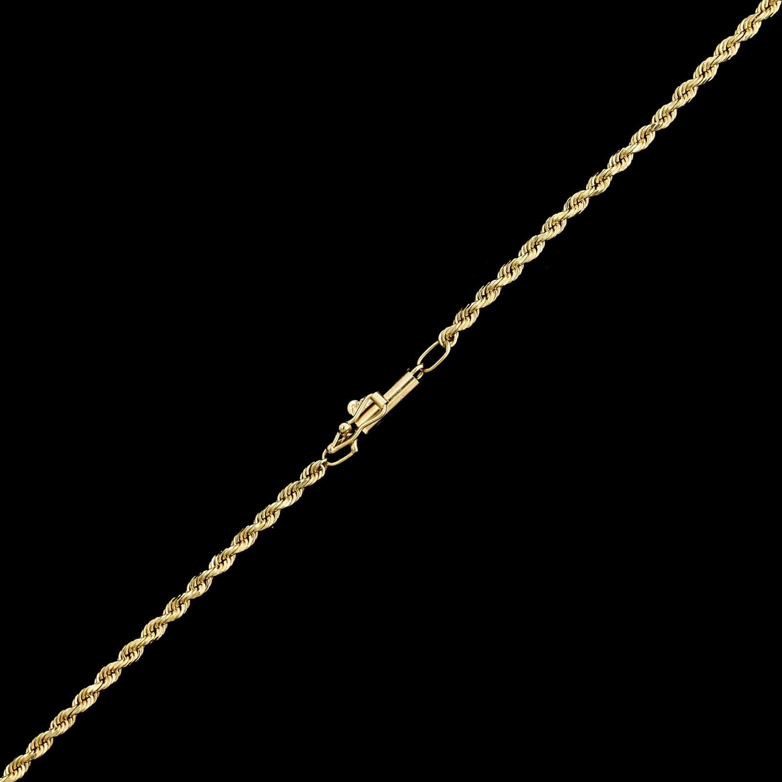14K Yellow Gold Estate Rope Chain - Image 2