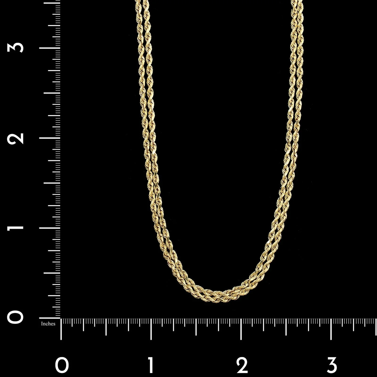 14K Yellow Gold Estate Rope Chain - Image 3