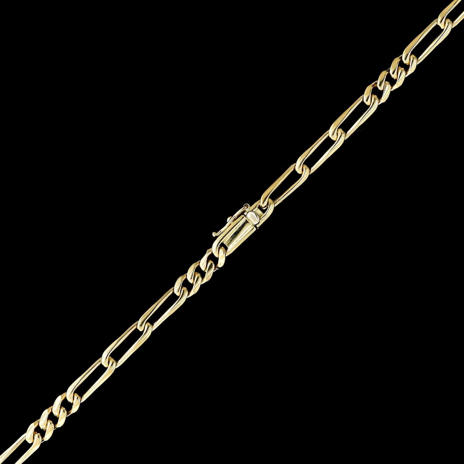 14K Yellow Gold Estate Figaro Chain - Image 2