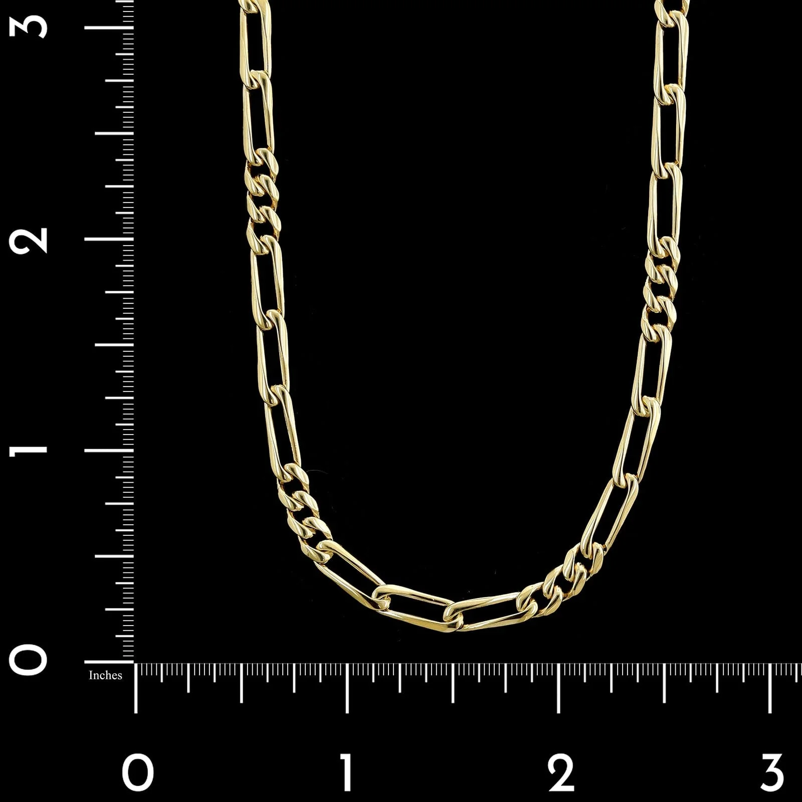 14K Yellow Gold Estate Figaro Chain - Image 3