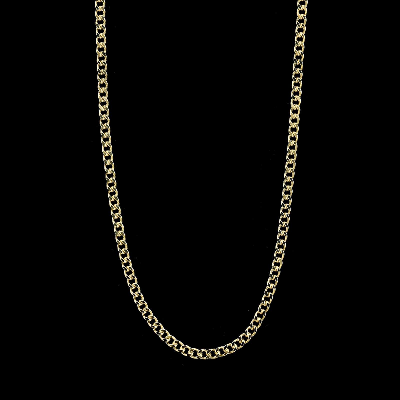 14K Yellow Gold Estate Curb Link Chain