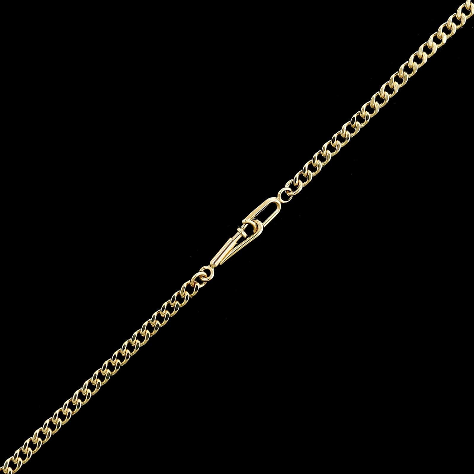 14K Yellow Gold Estate Curb Link Chain - Image 2