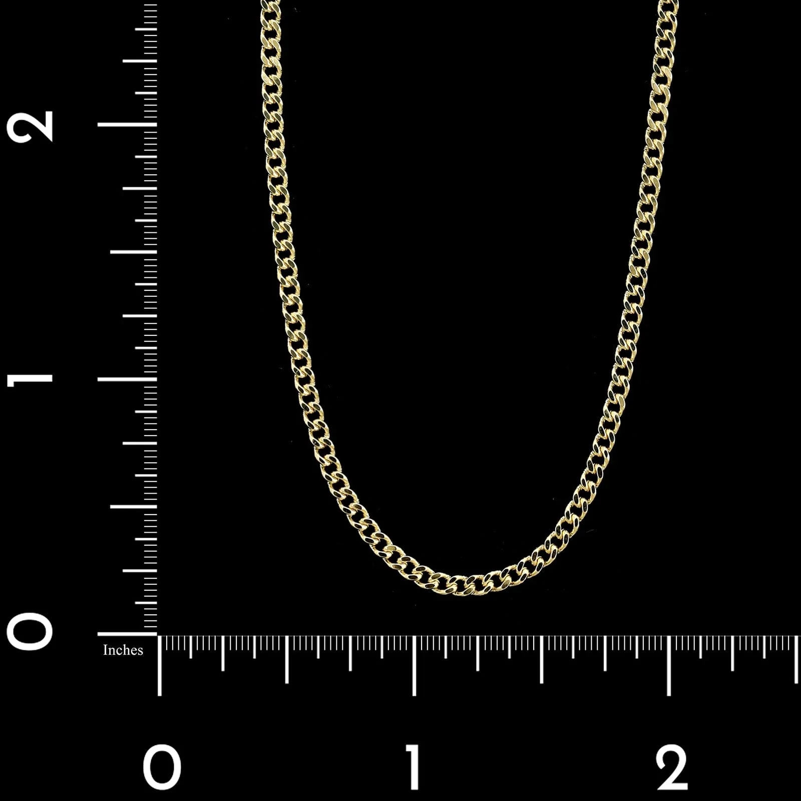 14K Yellow Gold Estate Curb Link Chain - Image 3