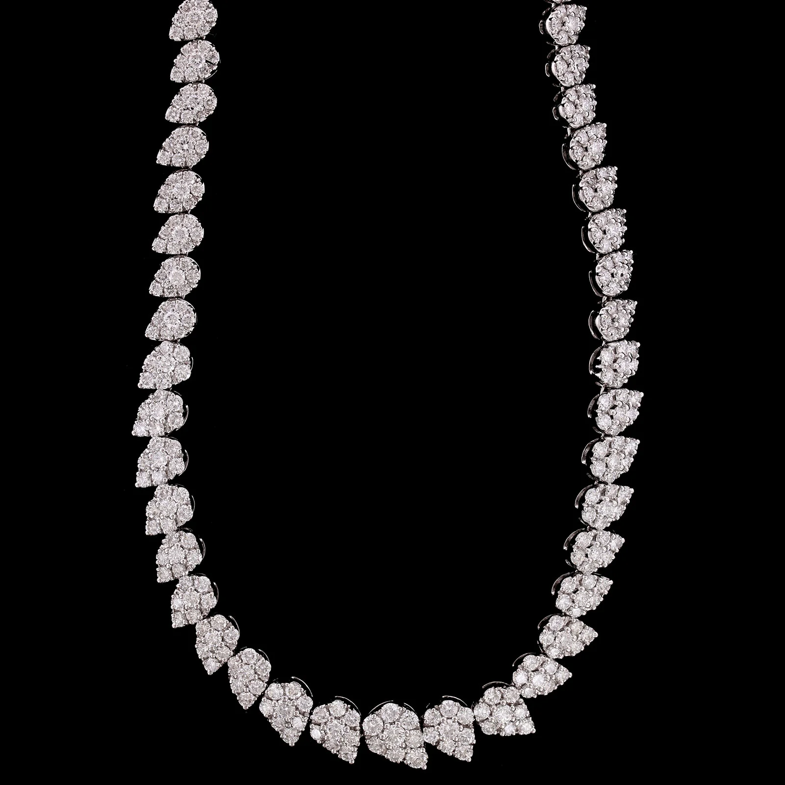 18K White Gold Estate Andreoli Necklace with Graduated Diamonds