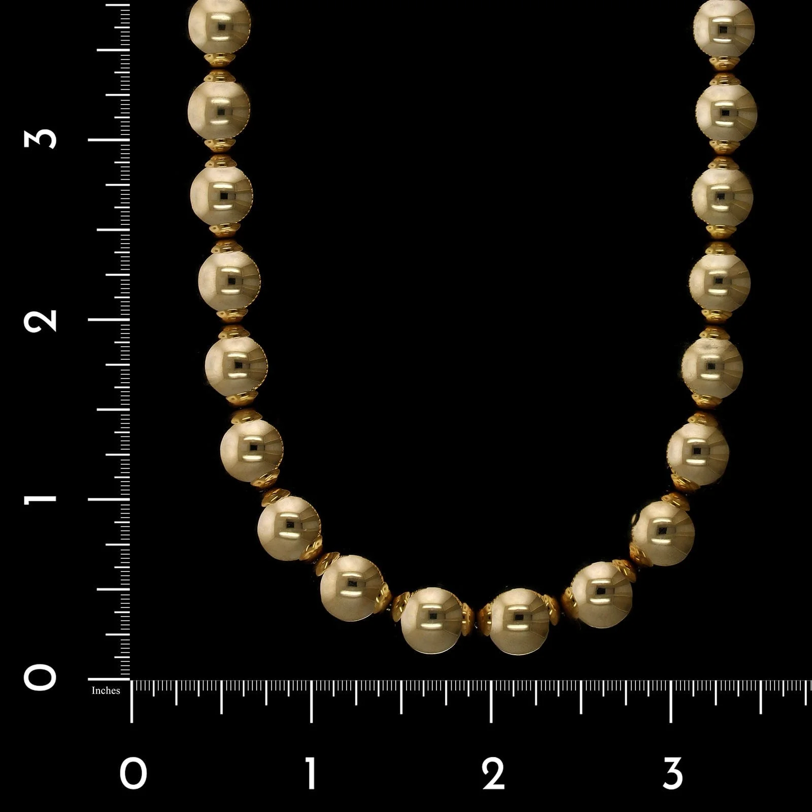 14K Yellow Gold Estate Bead Necklace - Image 3