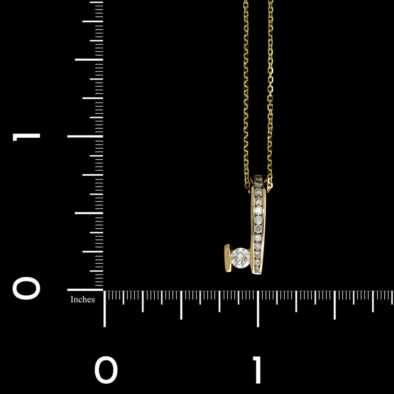 14K Yellow Gold Estate Diamond Pendant - Image 4