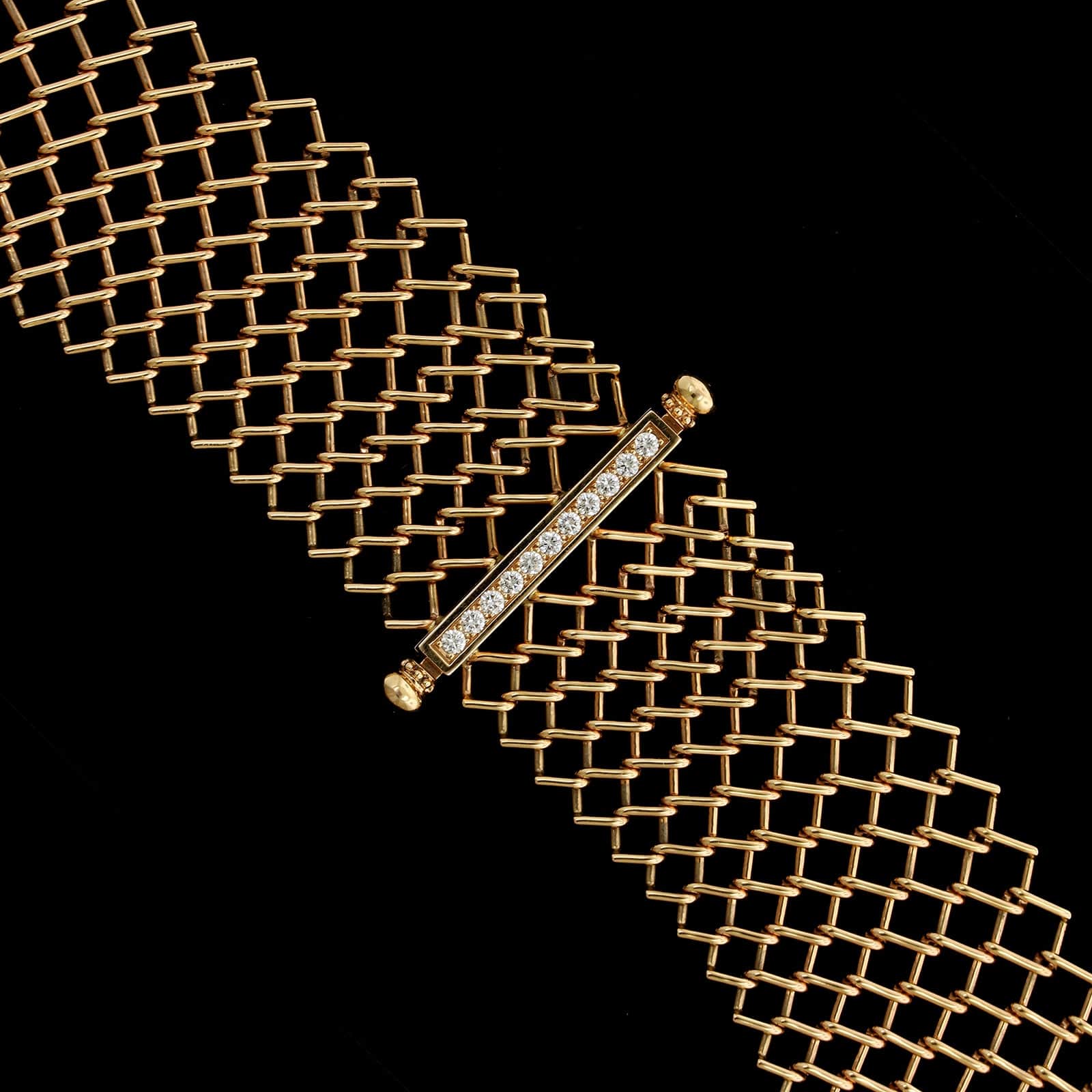 Cartier 18K Rose Gold Estate Gem-set Strolls Necklace - Image 3
