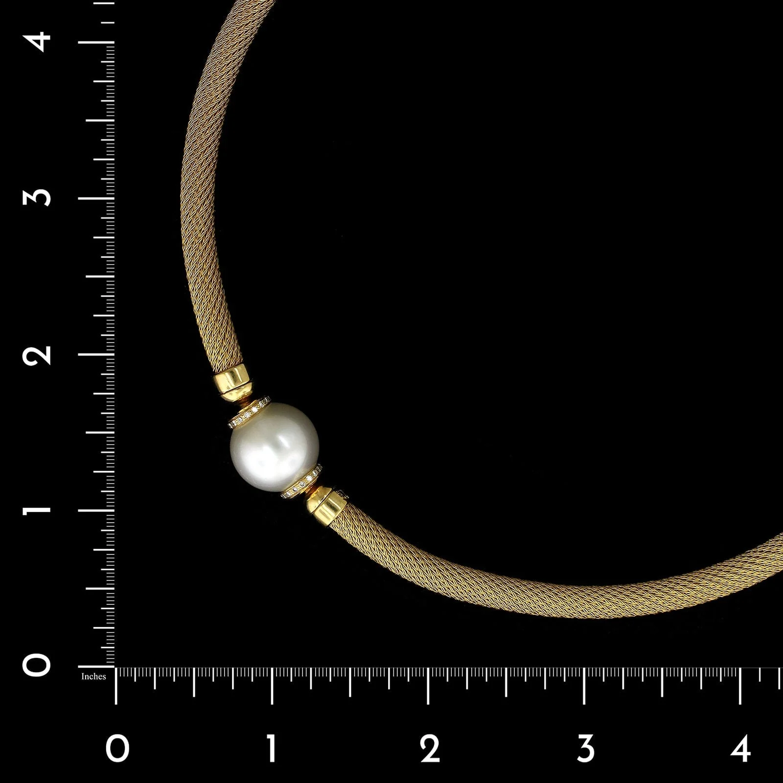 Paspaley 18K Yellow Gold Estate Cultured South Sea Pearl Necklace - Image 3
