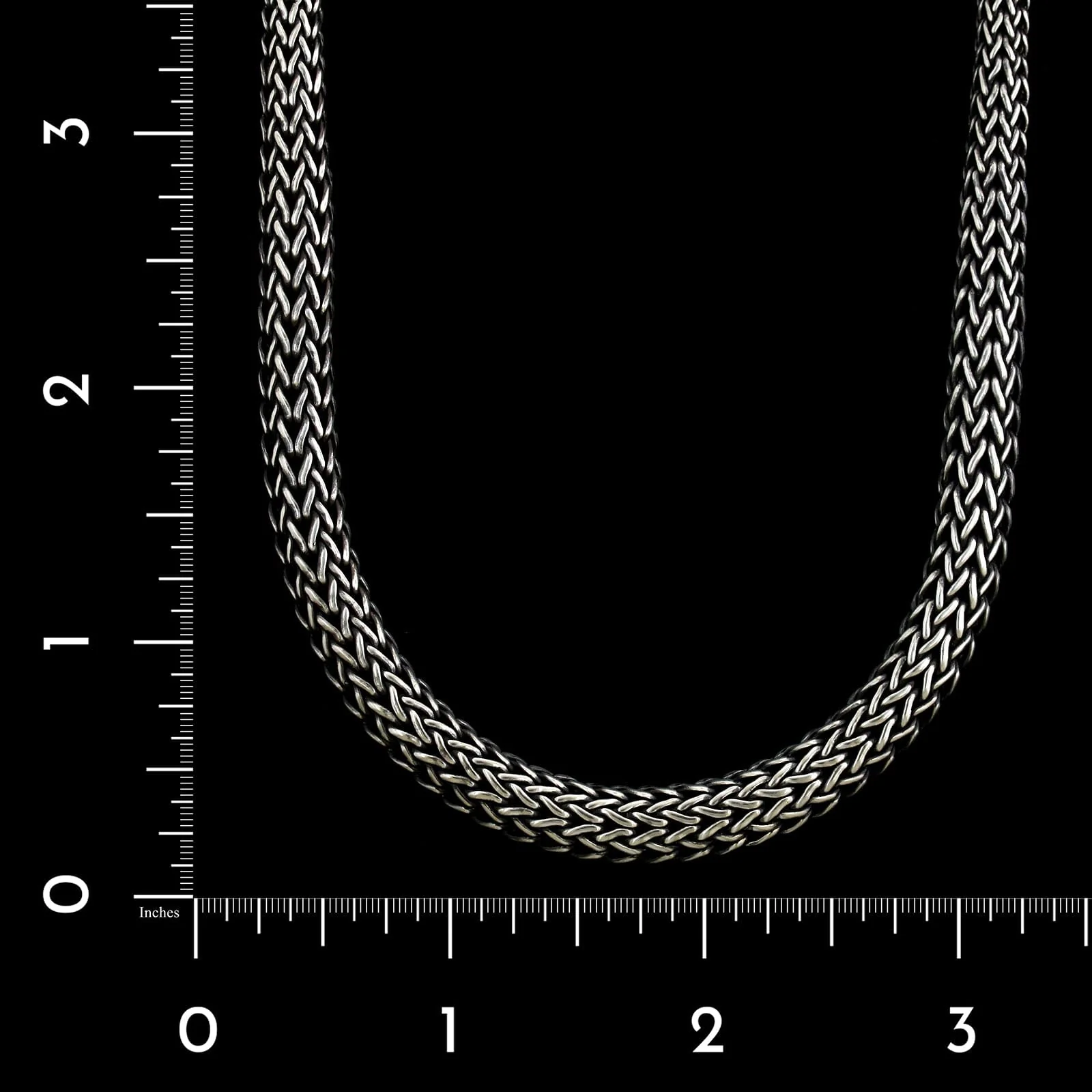 John Hardy Sterling Silver Estate Graduated Classic Chain Necklace - Image 3