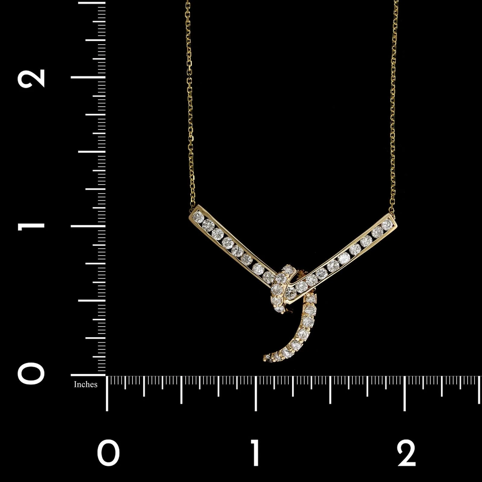 14K Yellow Gold Estate Diamond Necklace - Image 4