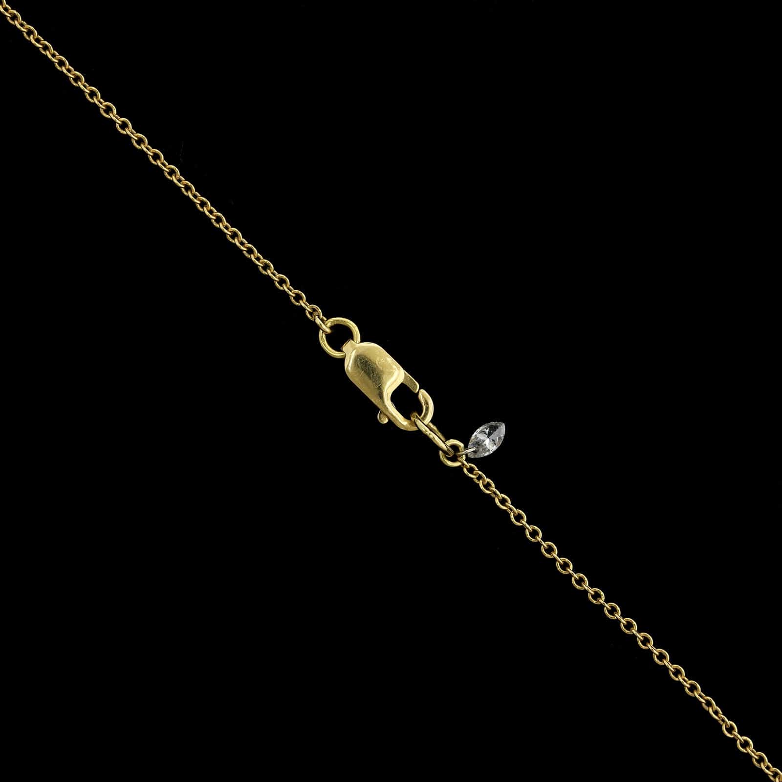 Todd Pownell 18K Yellow Gold and Platinum Estate Diamond Pendant Necklace - Image 3