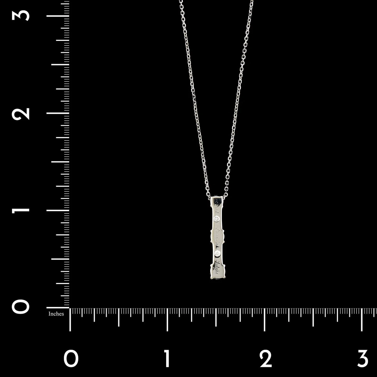 14K White Gold Estate Diamond Pendant - Image 2