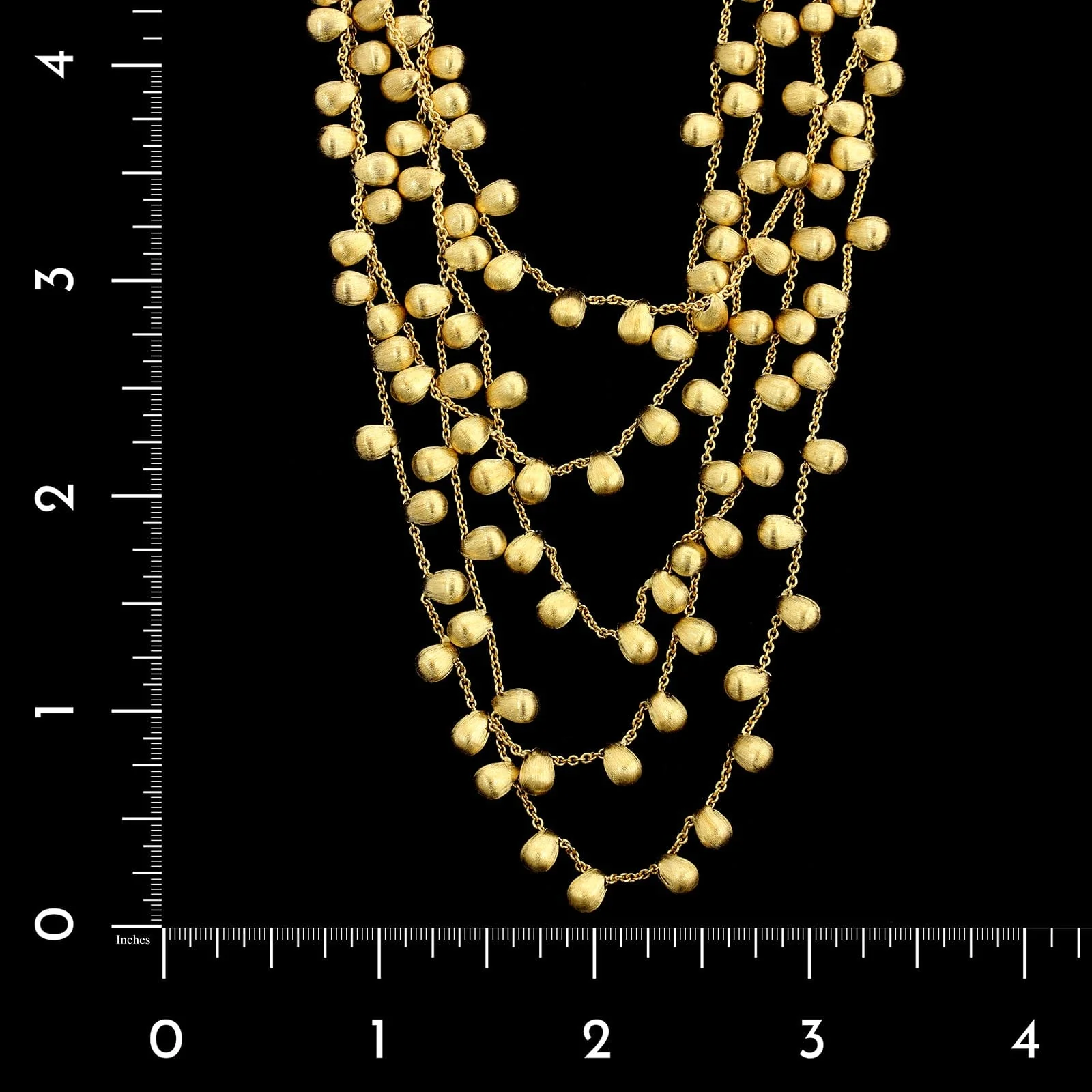 Marco Bicego 18K Yellow Gold Estate Acapulco Five Row Bead Necklace - Image 2
